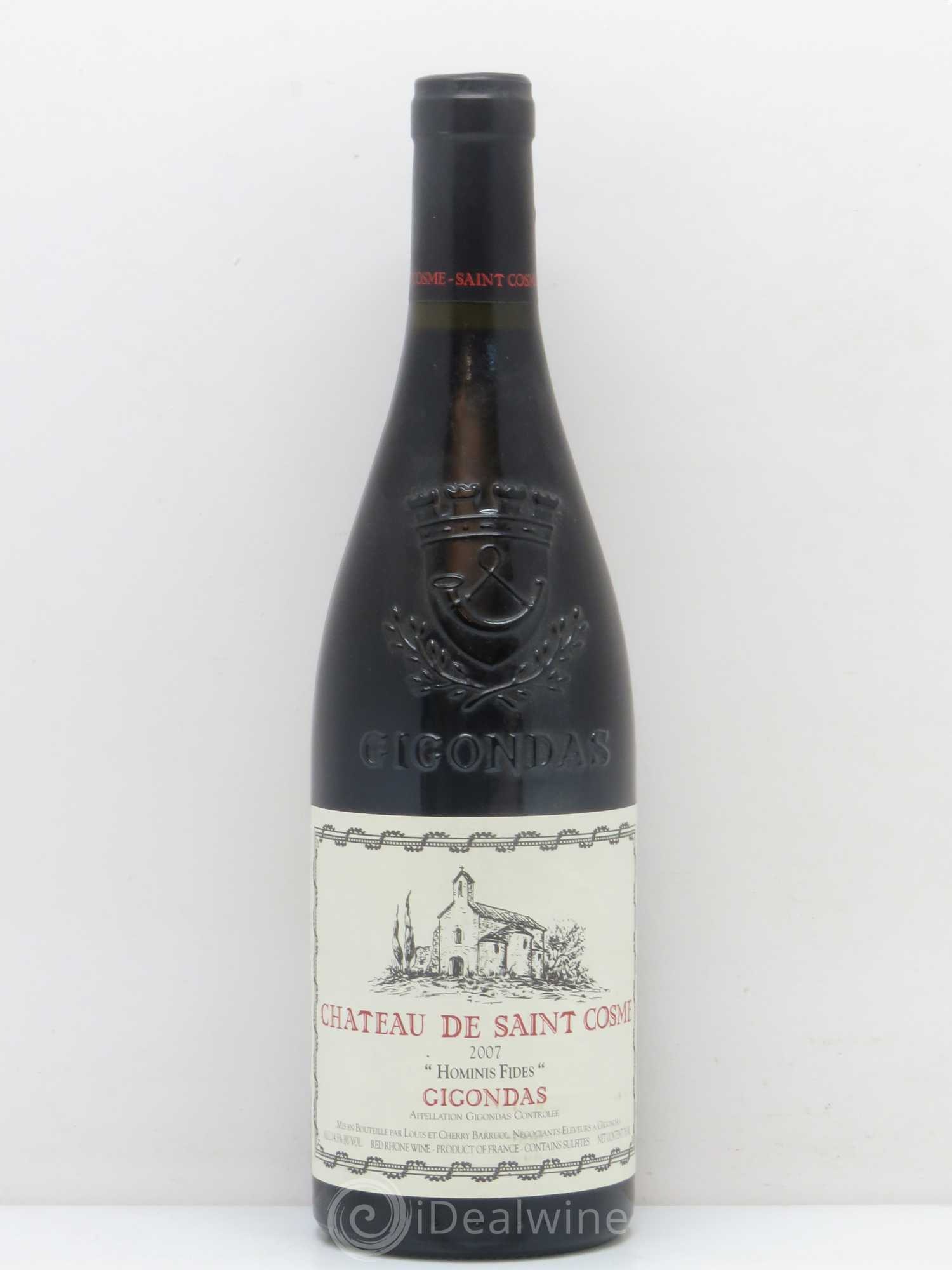 Gigondas Hominis Fides Saint Cosme 2007 - Lot de 1 bouteille - 0