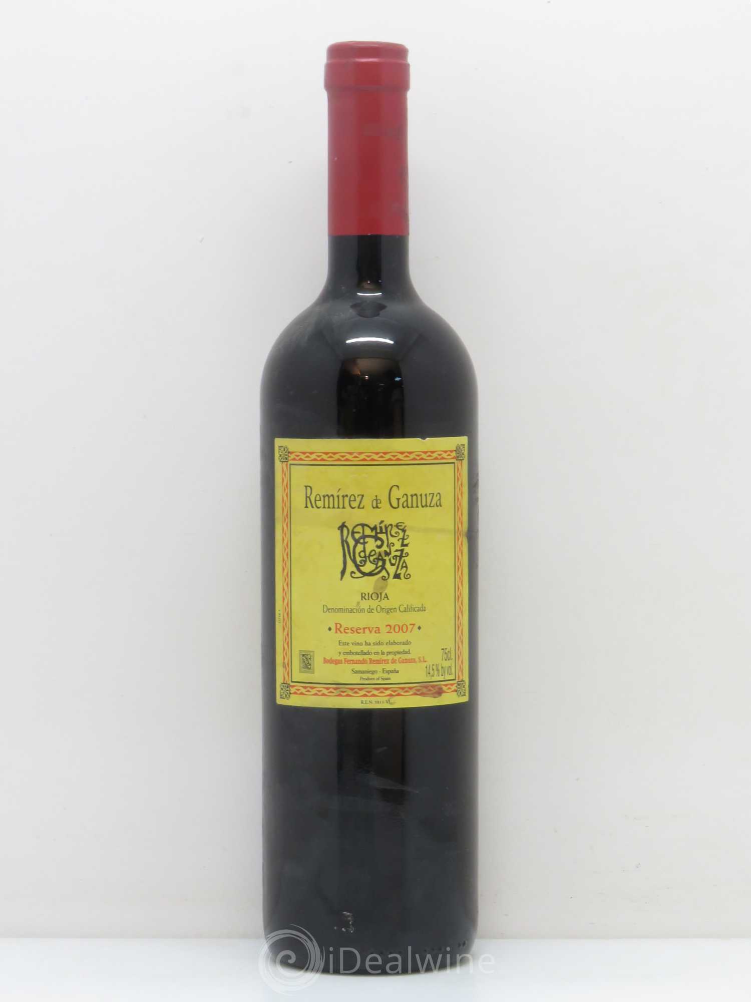 Rioja DOCA Remirez De Ganuza Reserva 2007 - Lotto di 1 bottiglia - 0
