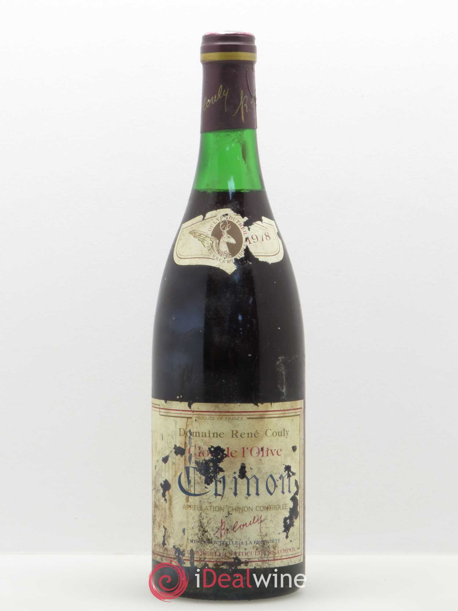 Chinon Clos de l' Olive Domaine René Couly (sans prix de réserve) 1978 - Posten von 1 Flasche - 0