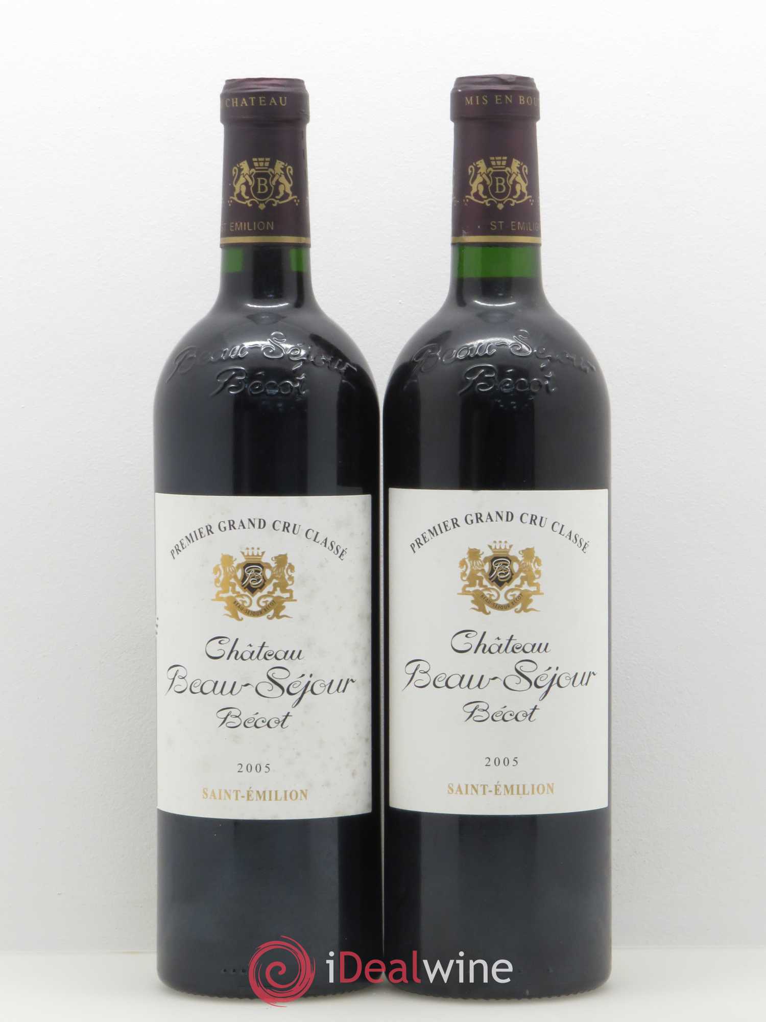 Château Beau-Séjour Bécot 1er Grand Cru Classé B 2005 - Lot de 2 bouteilles - 0