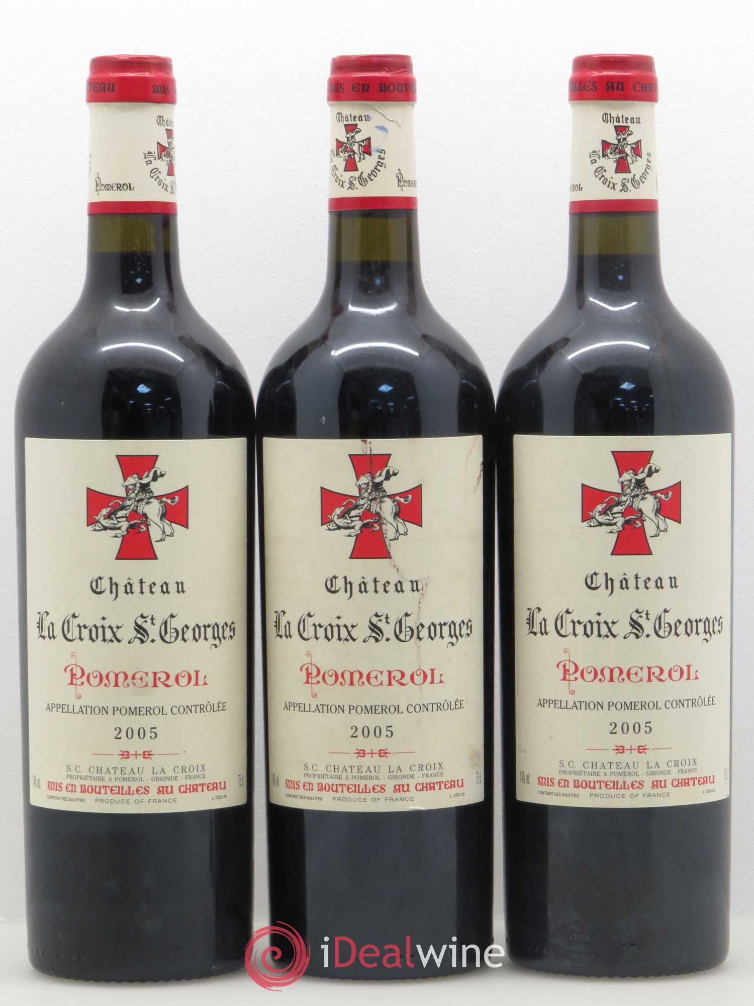 Château la Croix Saint-Georges 2005 - Lot de 3 bouteilles - 0