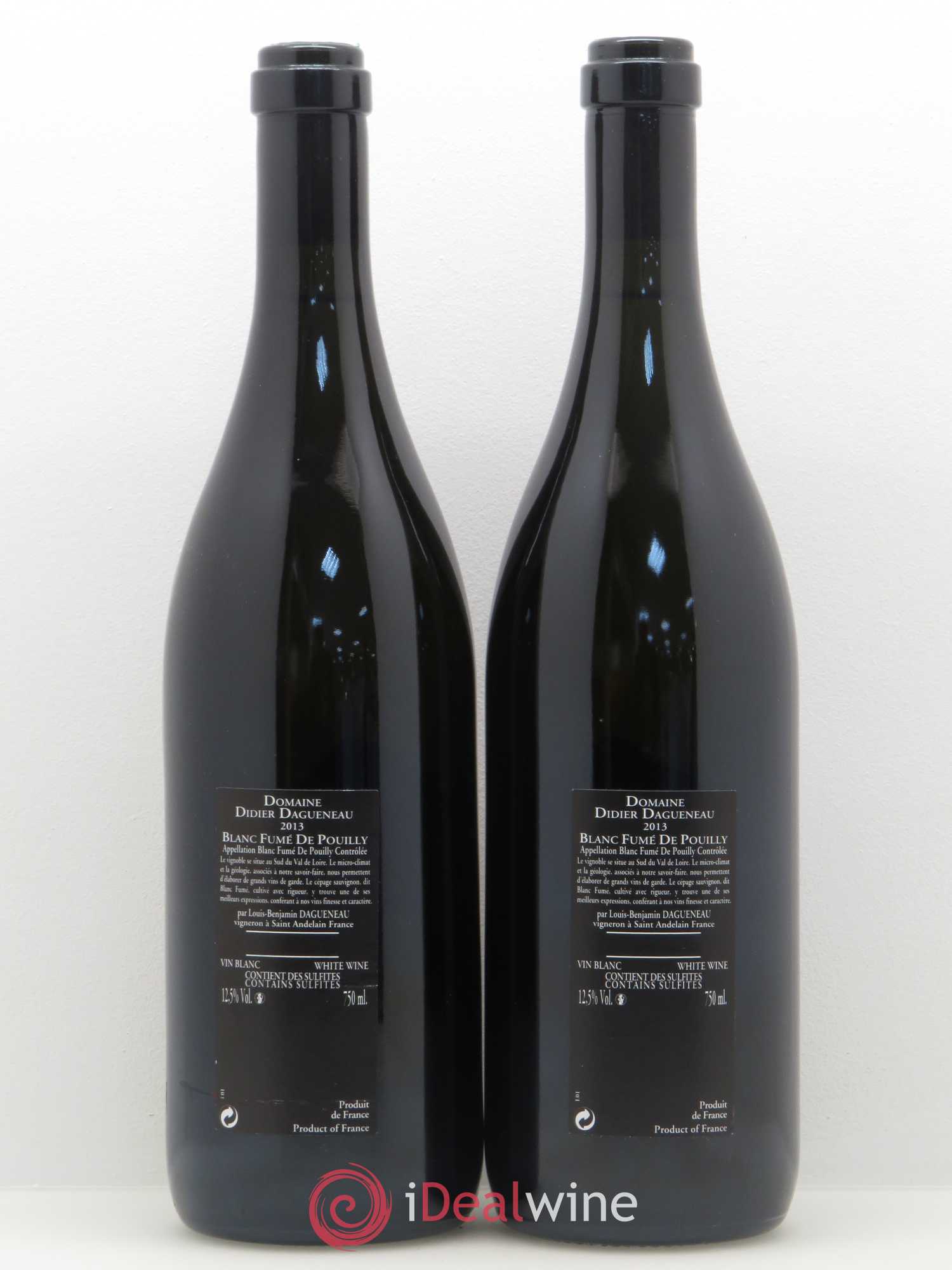 Vin de France (anciennement Pouilly-Fumé) Silex Dagueneau (Domaine Didier - Louis-Benjamin) 2013 - Lot de 2 bouteilles - 1
