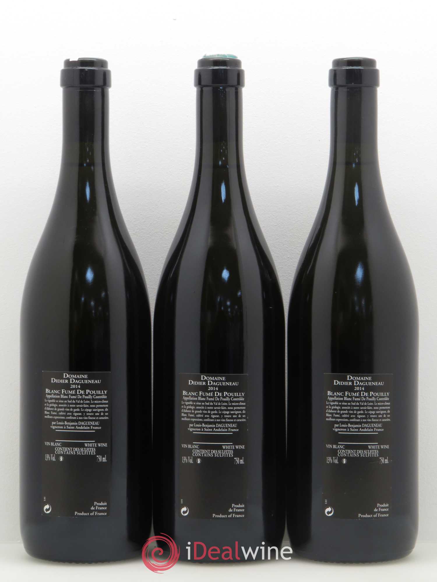 Vin de France (anciennement Pouilly-Fumé) Silex Dagueneau (Domaine Didier - Louis-Benjamin) 2014 - Lot de 3 bouteilles - 1