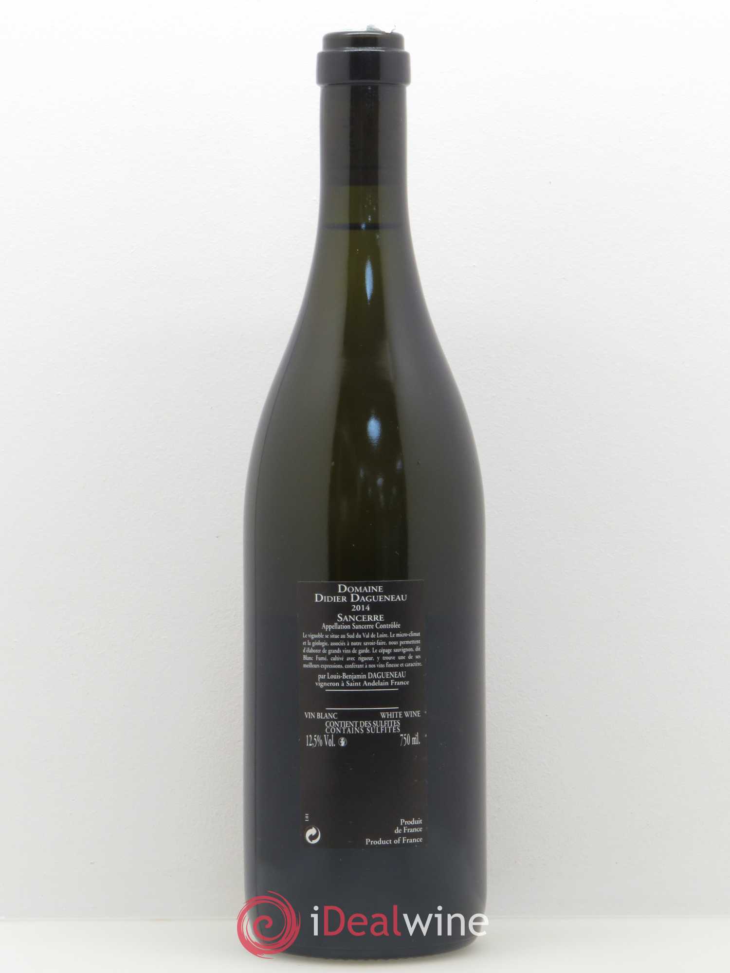 Sancerre Le Mont Damné Chavignol Dagueneau (Domaine Didier - Louis-Benjamin) 2014 - Lot de 1 bouteille - 1