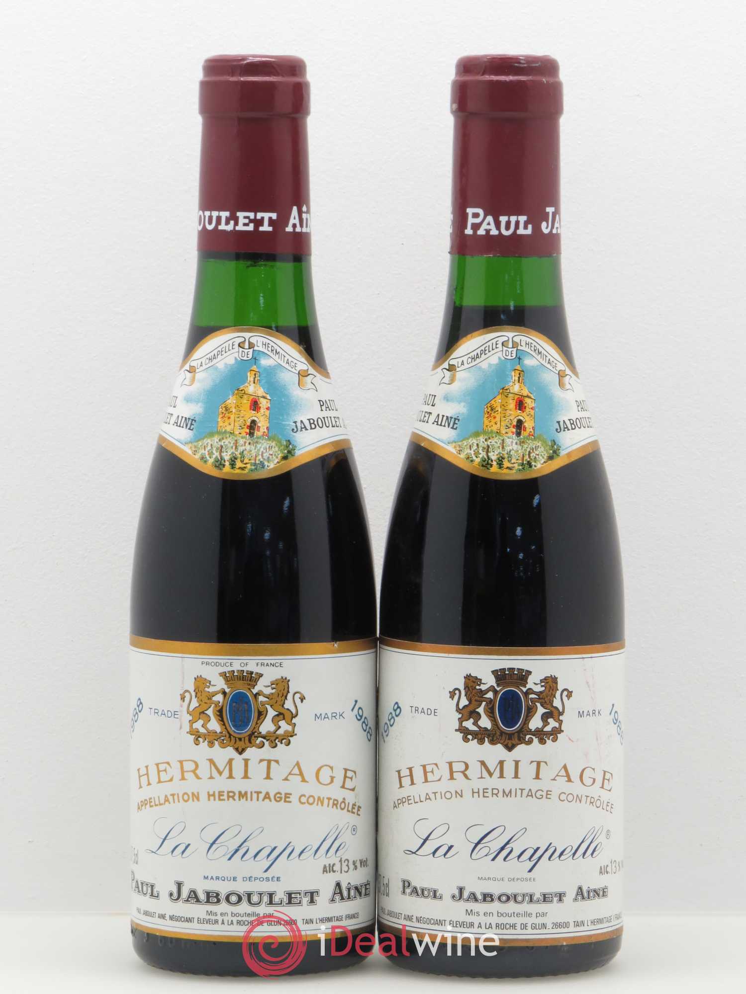 Hermitage La Chapelle Paul Jaboulet Ainé 1988 - Lot de 2 demi bouteilles - 0