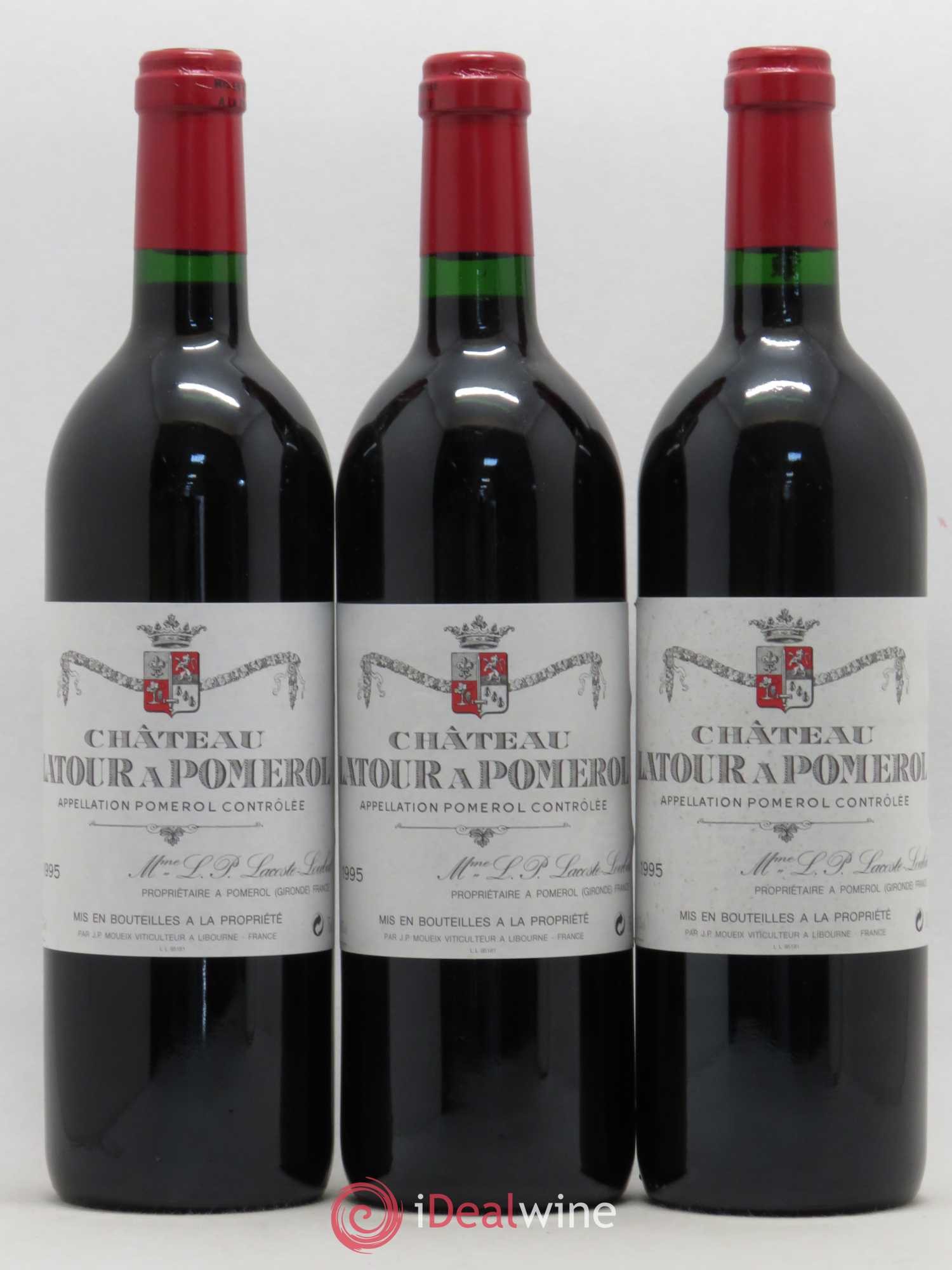 Château Latour à Pomerol 1995 - Lot de 3 bouteilles - 0