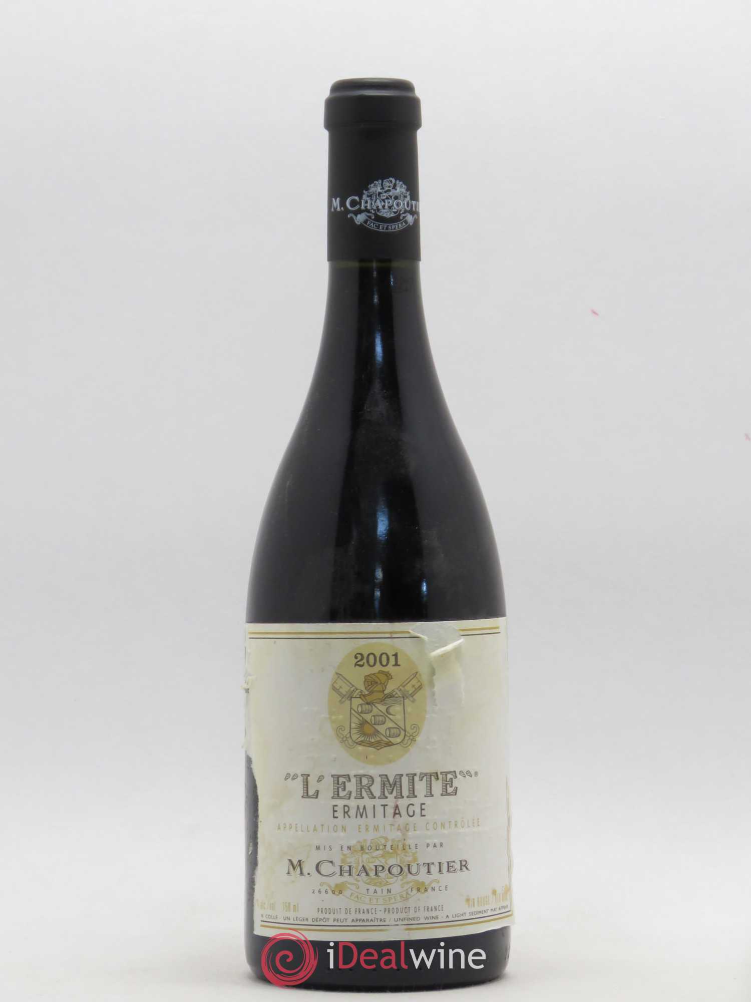 Hermitage Ermitage l'Ermite Chapoutier 2001 - Lot de 1 bouteille - 0