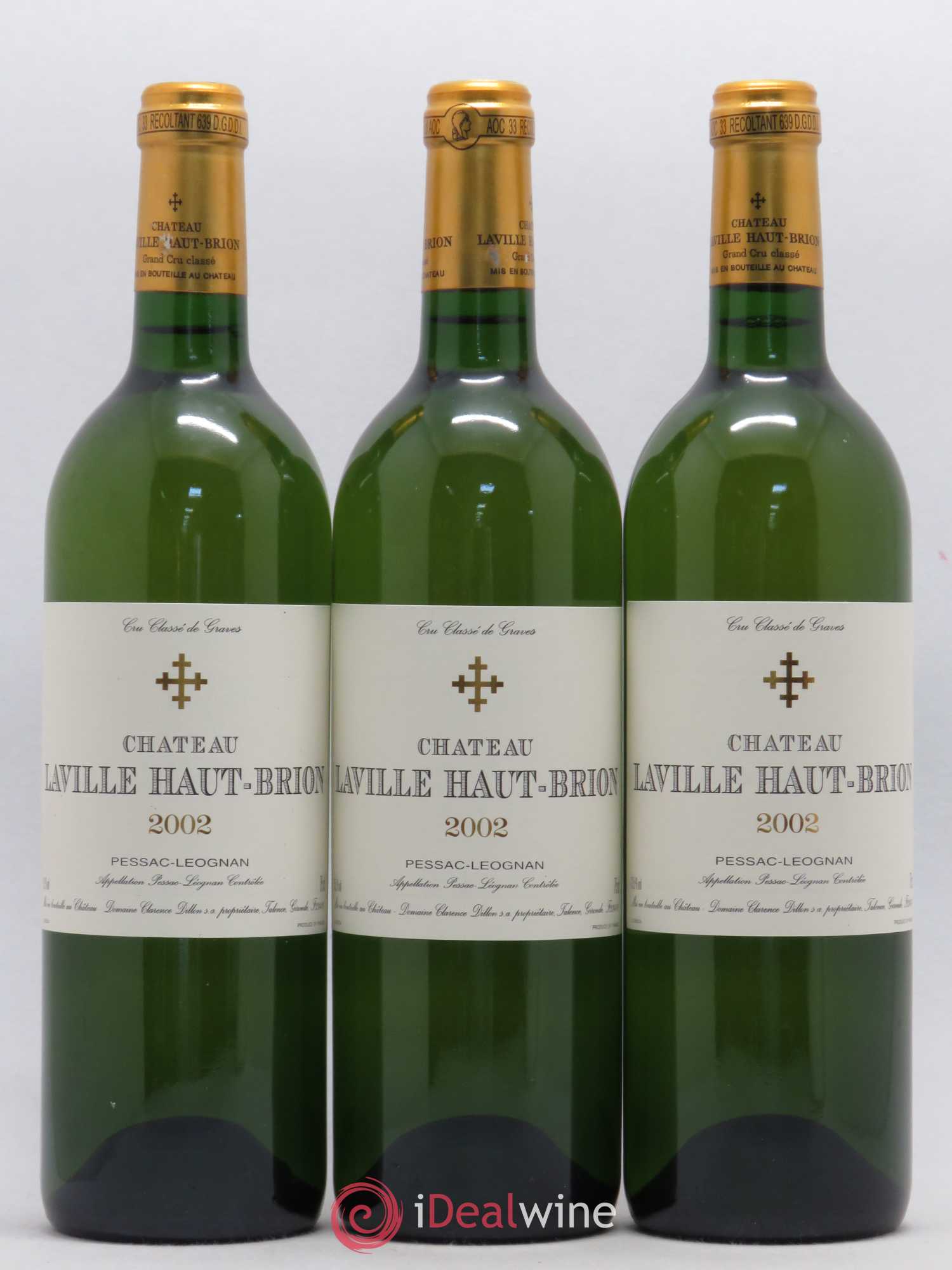 Château Laville Haut-Brion Cru Classé de Graves 2002 - Lot de 3 bouteilles - 0