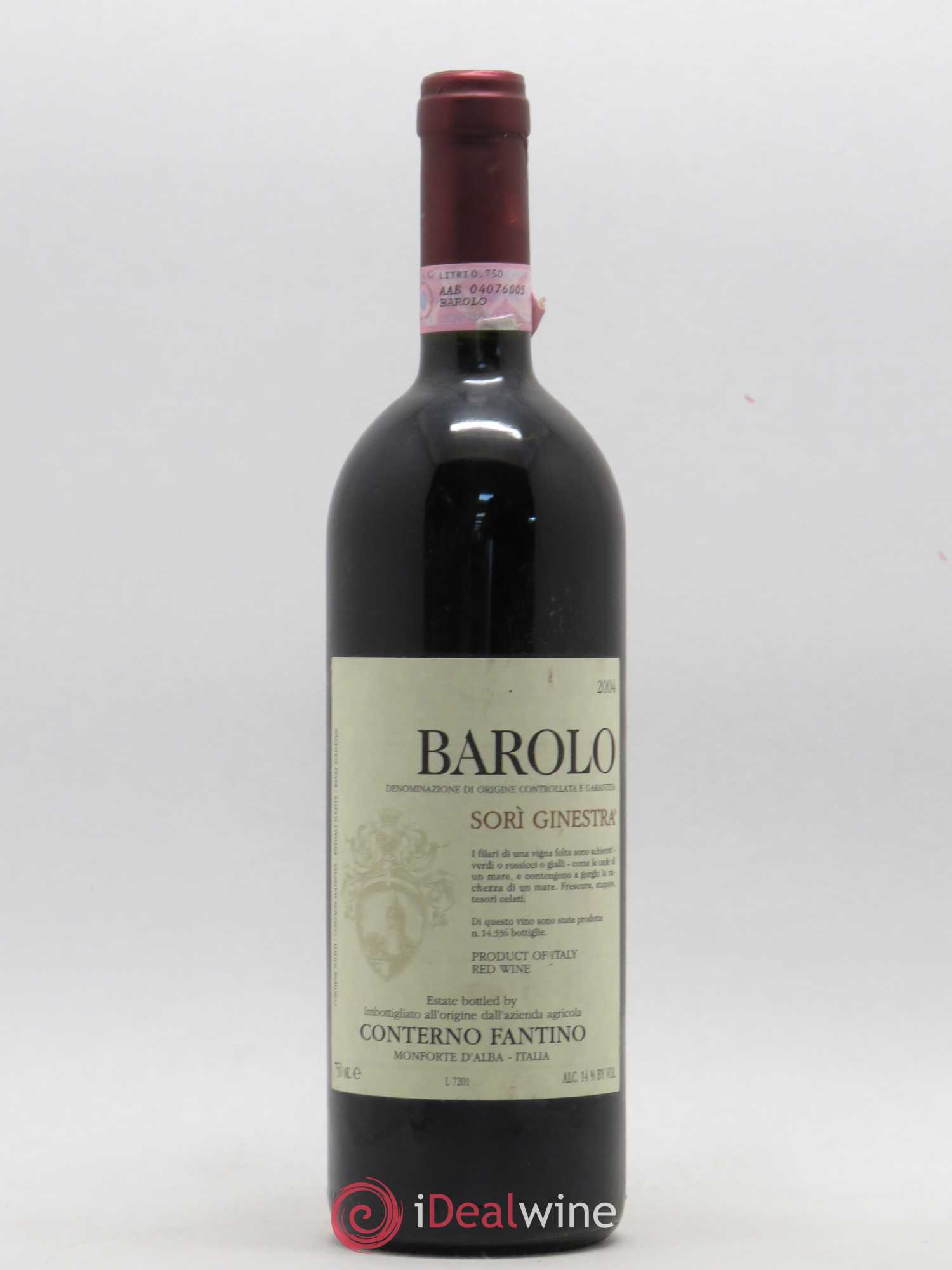 Barolo Sori Ginesra Conterno Fantino 2004 - Posten von 1 Flasche - 0