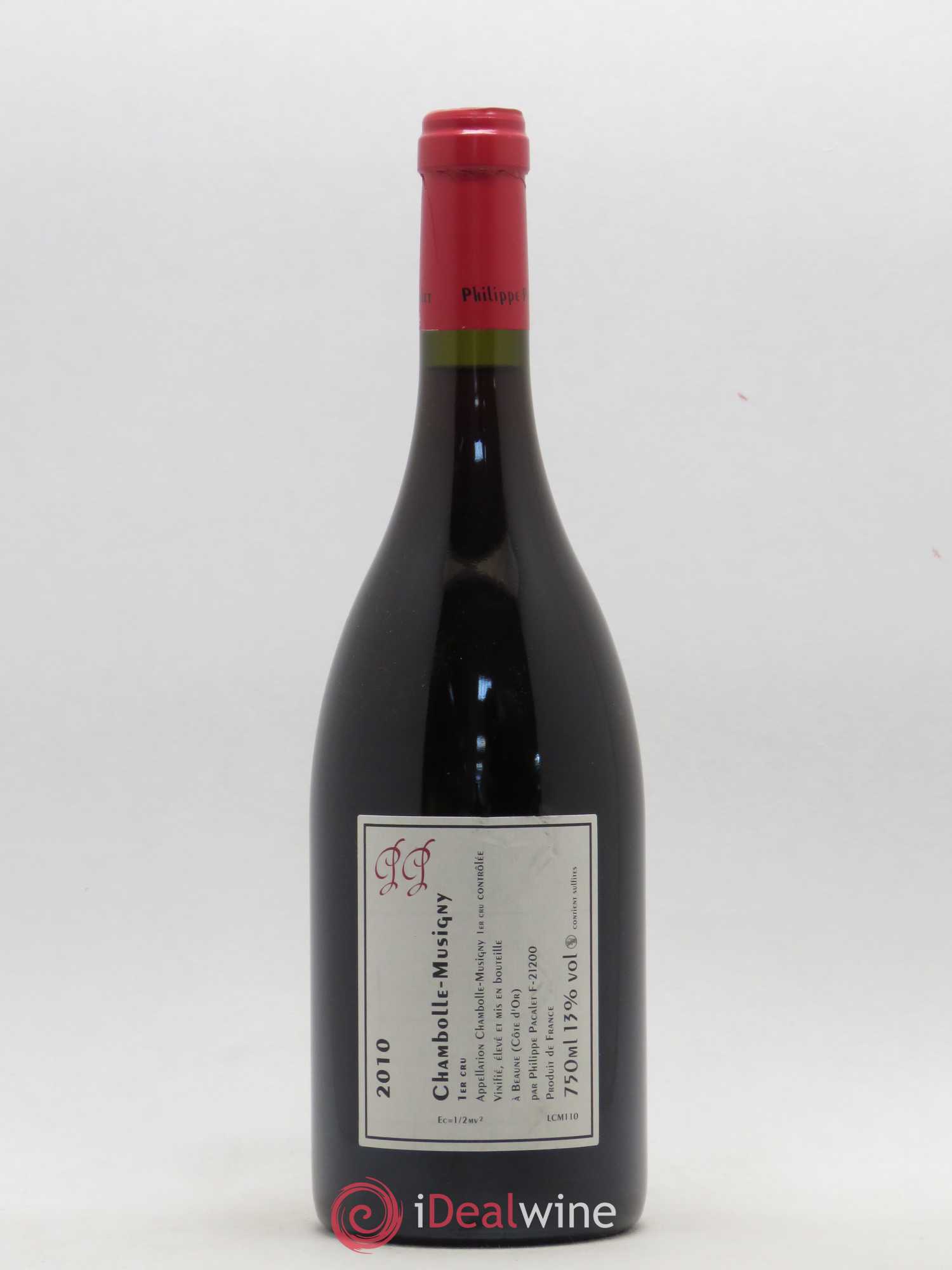Chambolle-Musigny 1er Cru Philippe Pacalet 2010 - Lot de 1 bouteille - 1