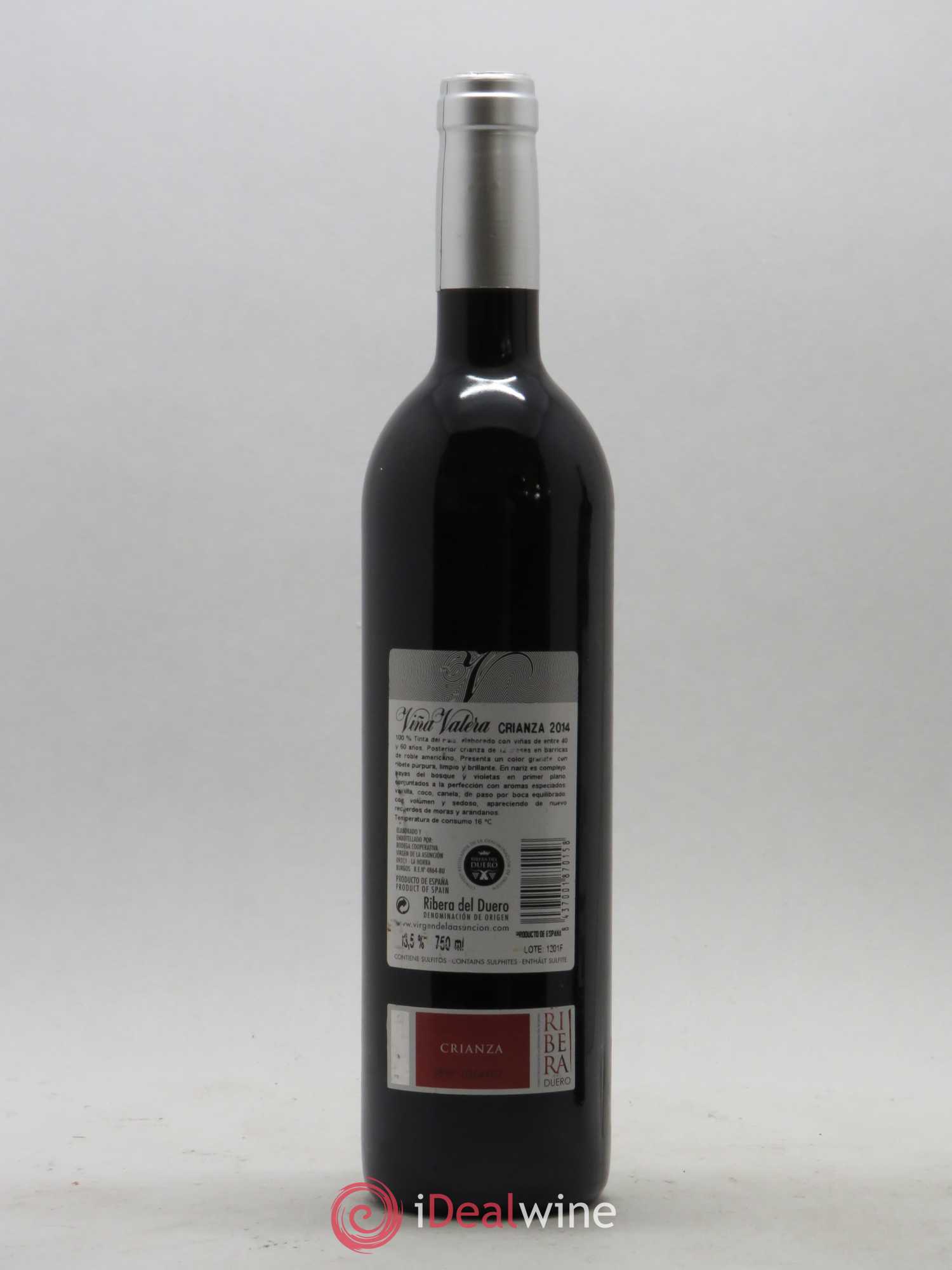 Ribera Del Duero DO Bodega Viña Valera Crianza (sans prix de réserve) 2014 - Posten von 1 Flasche - 1