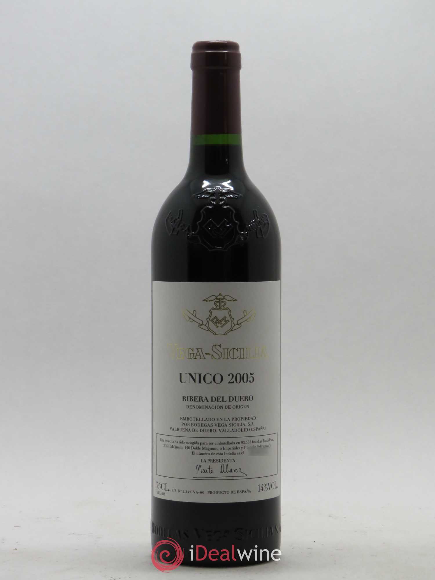 Ribera Del Duero DO Vega Sicilia Unico Famille Alvarez 2005 - Lot de 1 bouteille - 0