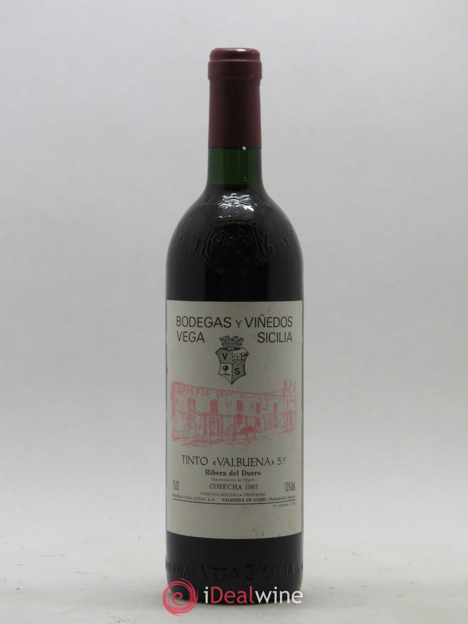Ribera Del Duero DO Vega Sicilia Valbuena 5 ano Famille Alvarez 1987 - Lot de 1 bouteille - 0