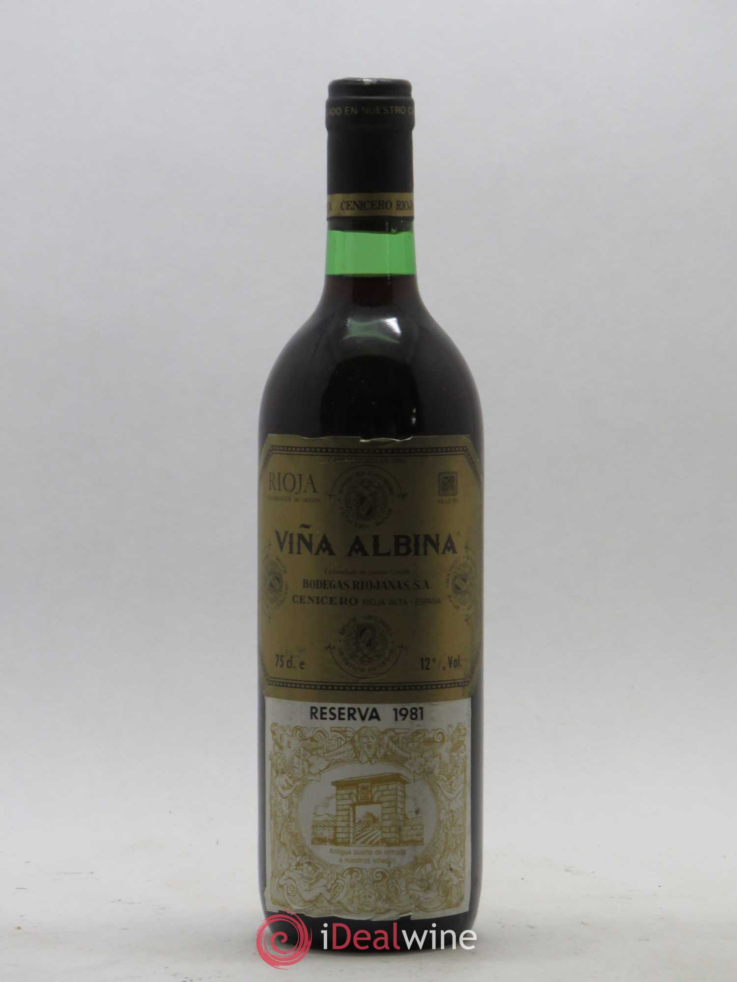 Rioja DOCA Vina Albina Reserva Riojanas 1981 - Posten von 1 Flasche - 0