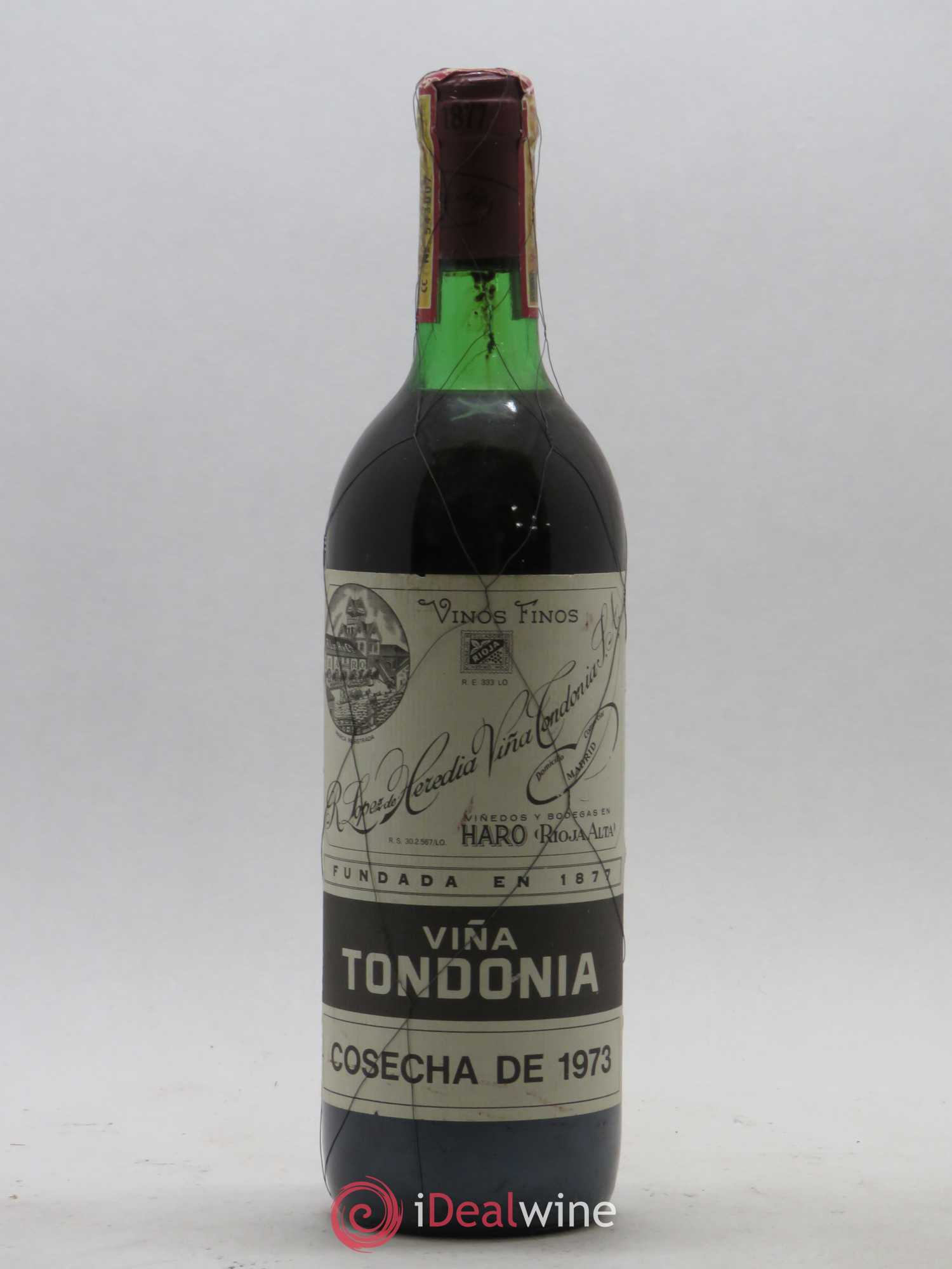Rioja DOCA Reserva Vina Tondonia R. Lopez de Heredia 1973 - Lot de 1 bouteille - 0