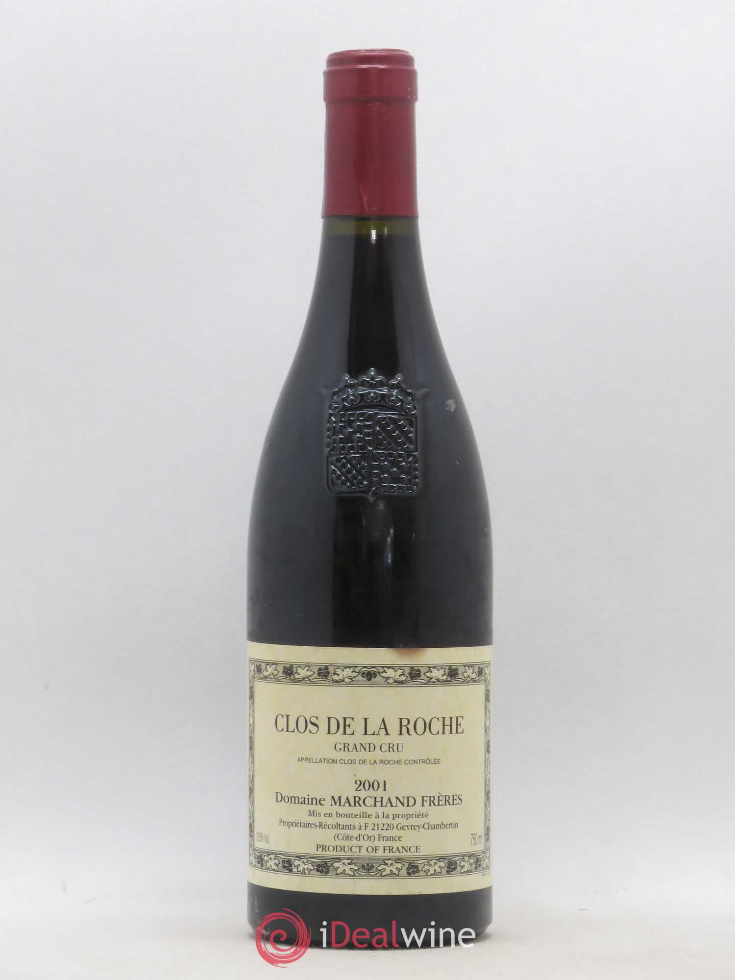Clos de la Roche Grand Cru Marchand Frères 2001 - Lot de 1 bouteille - 0