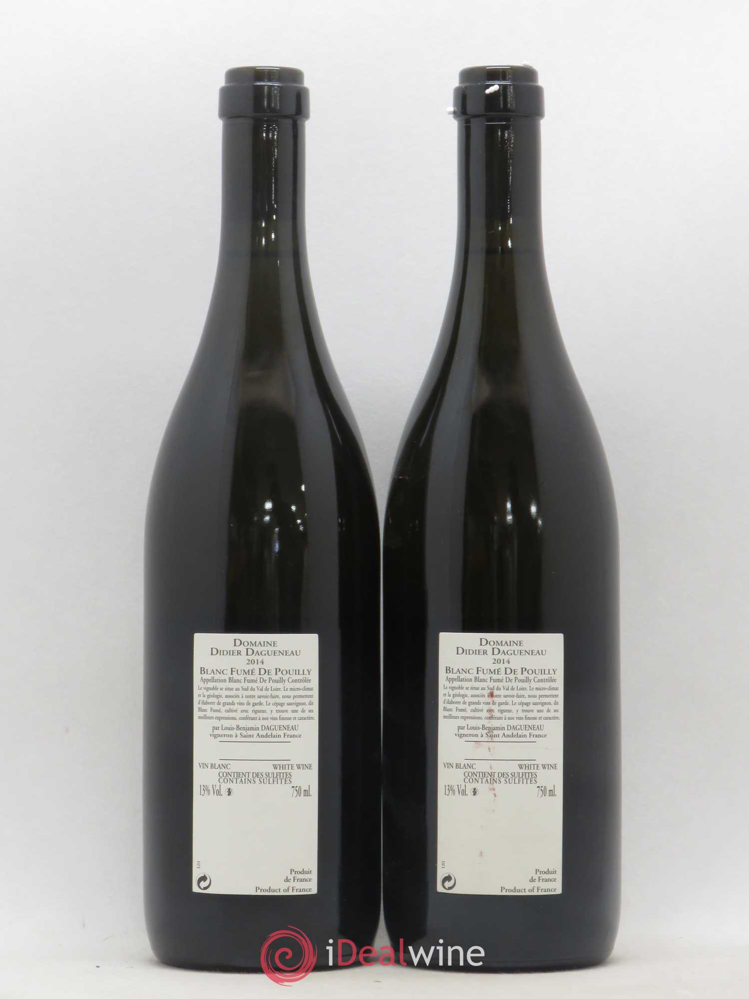 Vin de France (anciennement Pouilly-Fumé) Buisson Renard Dagueneau (Domaine Didier - Louis-Benjamin) 2014 - Lot de 2 bouteilles - 1