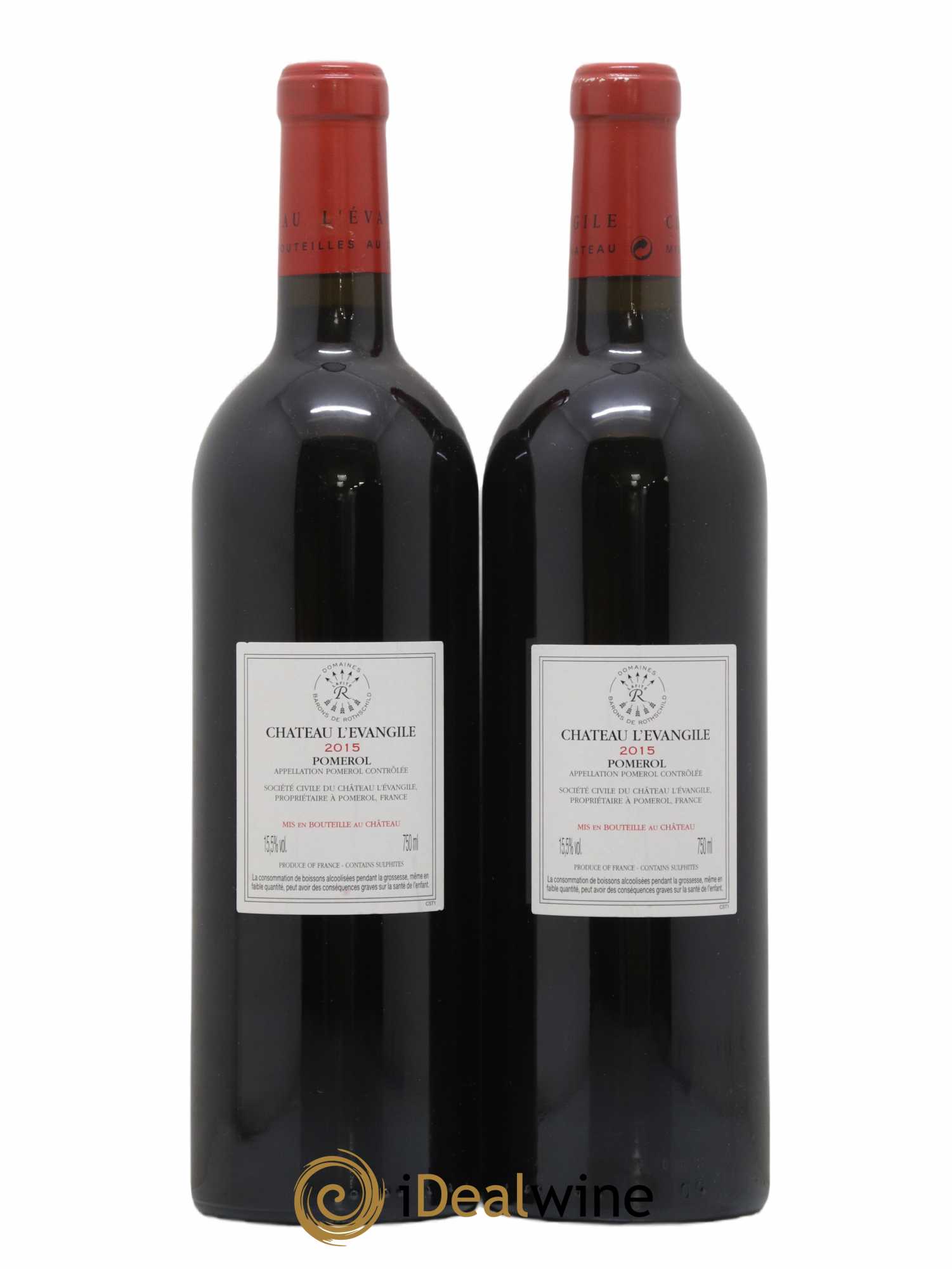 Château l' Évangile 2015 - Lot de 2 bouteilles - 1