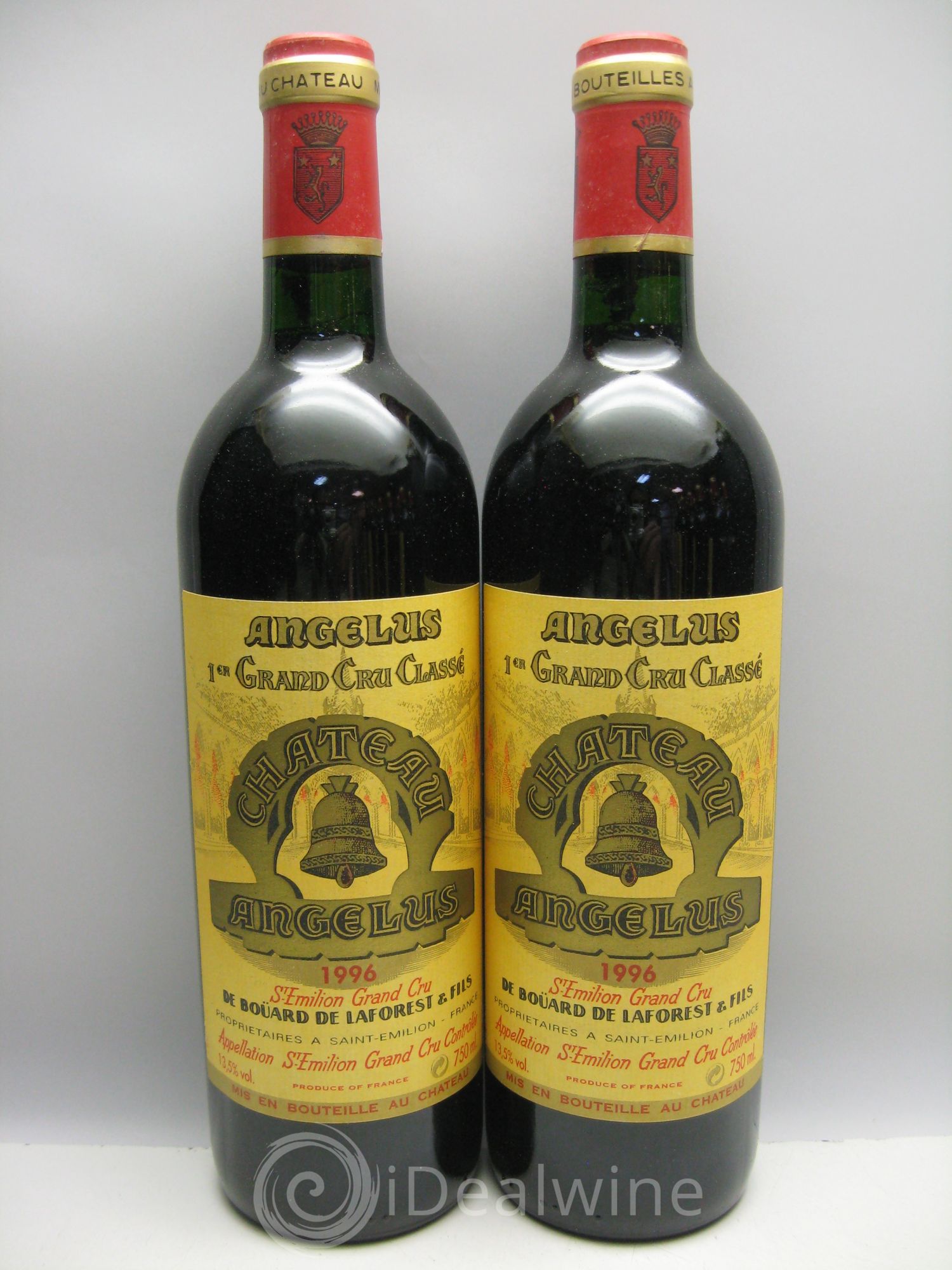 Château Angélus 1er Grand Cru Classé A (CB sans couvercle) 1996 - Lot de 12 bouteilles - 0