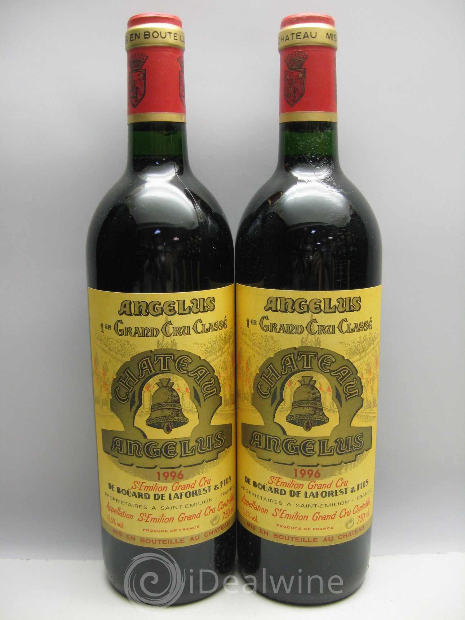 Château Angélus 1er Grand Cru Classé A (CB sans couvercle) 1996 - Lot de 12 bouteilles - 1