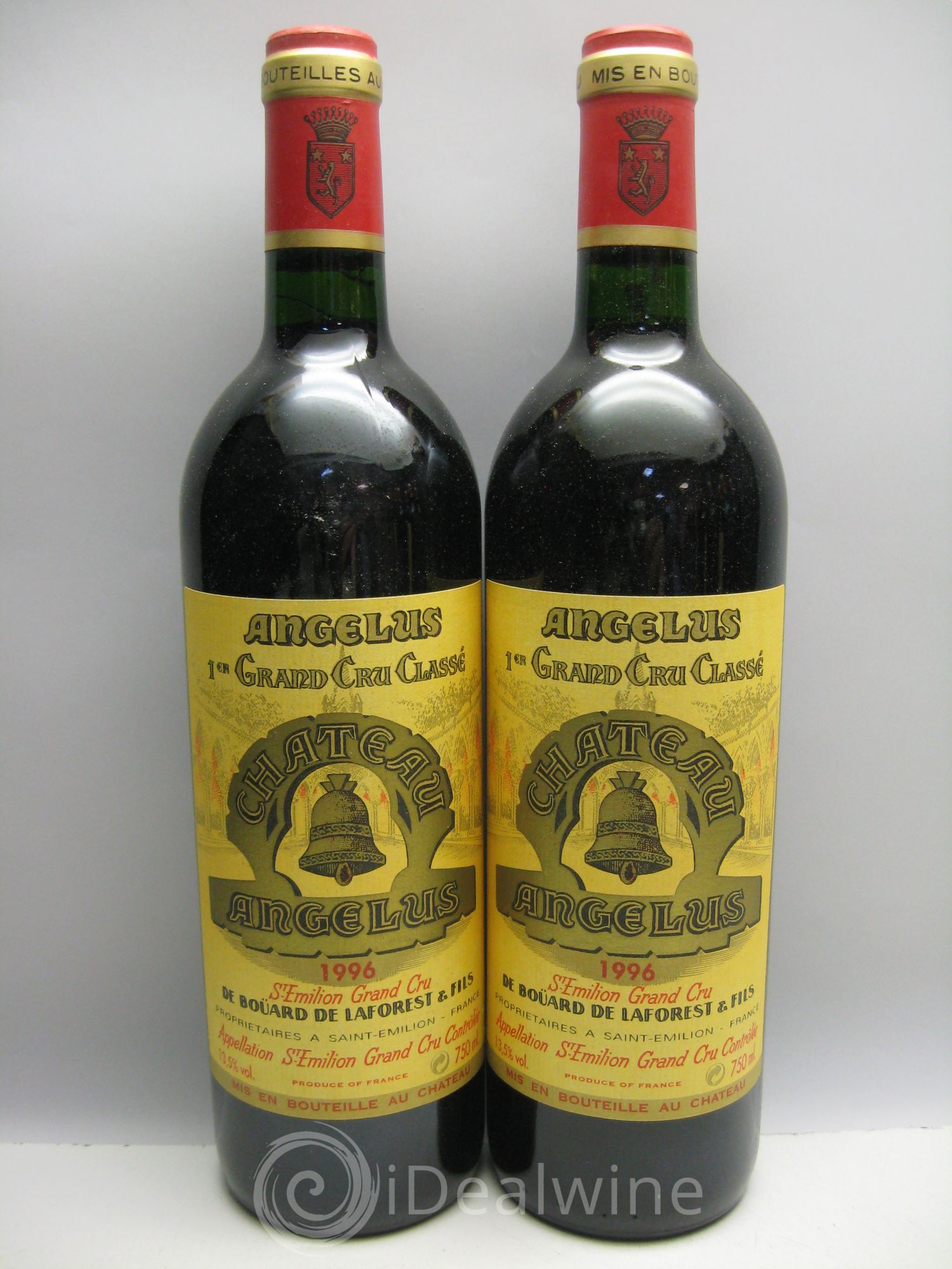 Château Angélus 1er Grand Cru Classé A (CB sans couvercle) 1996 - Lot de 12 bouteilles - 2