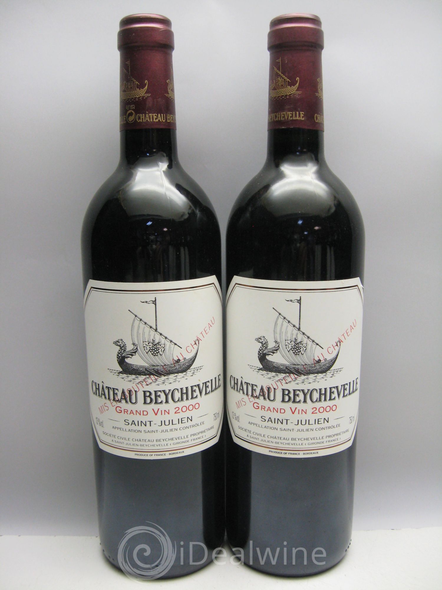 Château Beychevelle 4ème Grand Cru Classé (CB sans couvercle) 2000 - Lot de 12 bouteilles - 0