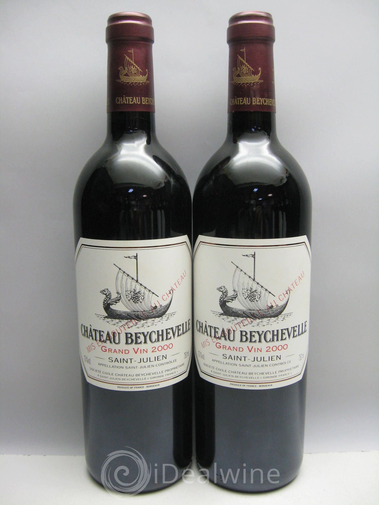 Château Beychevelle 4ème Grand Cru Classé (CB sans couvercle) 2000 - Lot de 12 bouteilles - 1