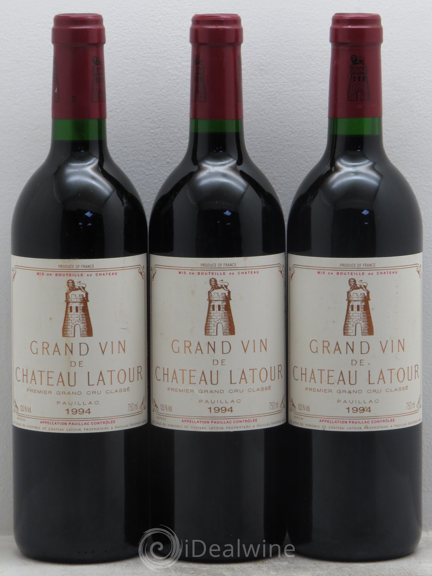 Château Latour 1er Grand Cru Classé 1994 - Lot de 3 bouteilles - 0