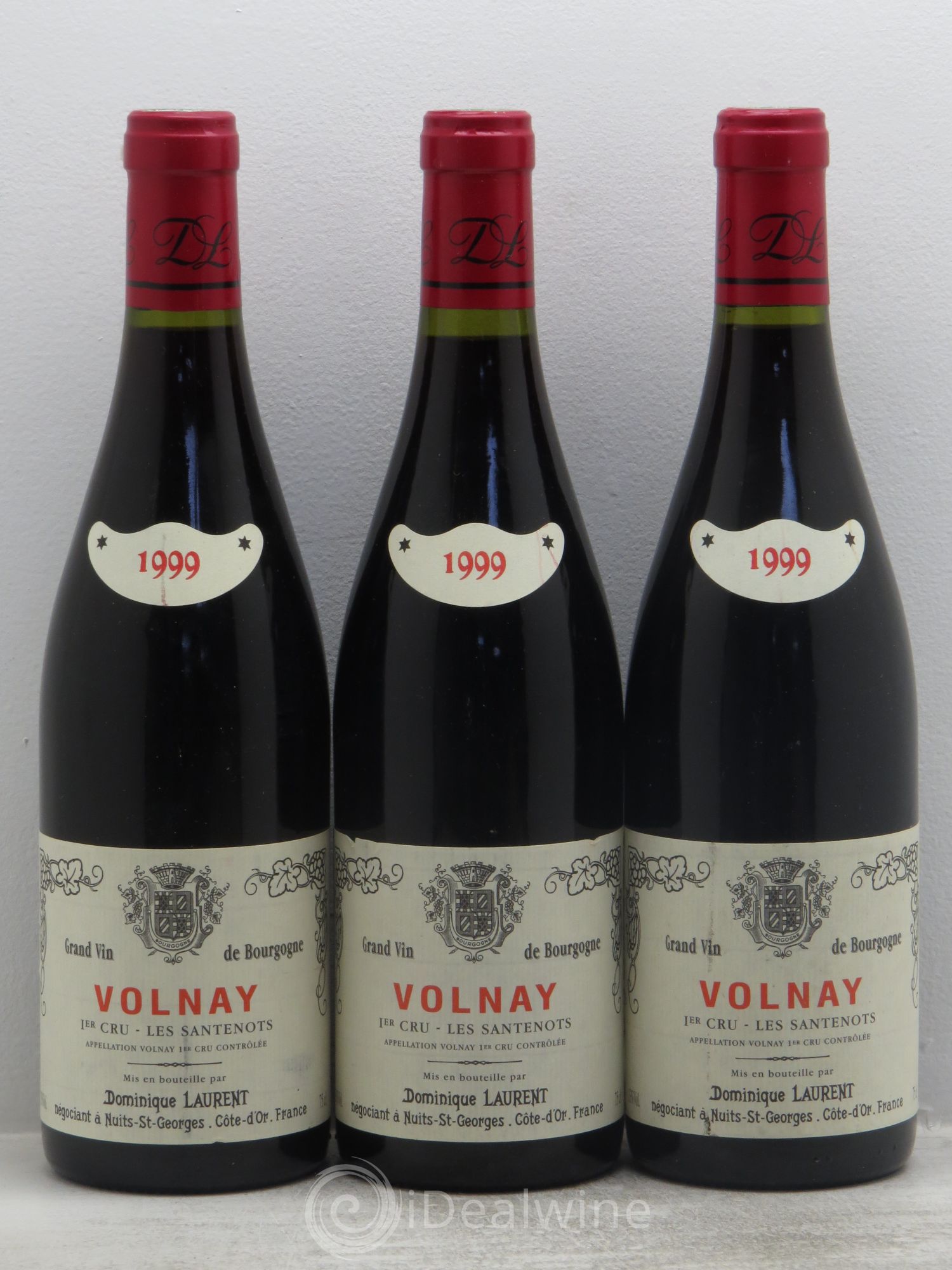 Volnay 1er Cru Santenots Dominique Laurent 1999 - Lot de 3 bouteilles - 0