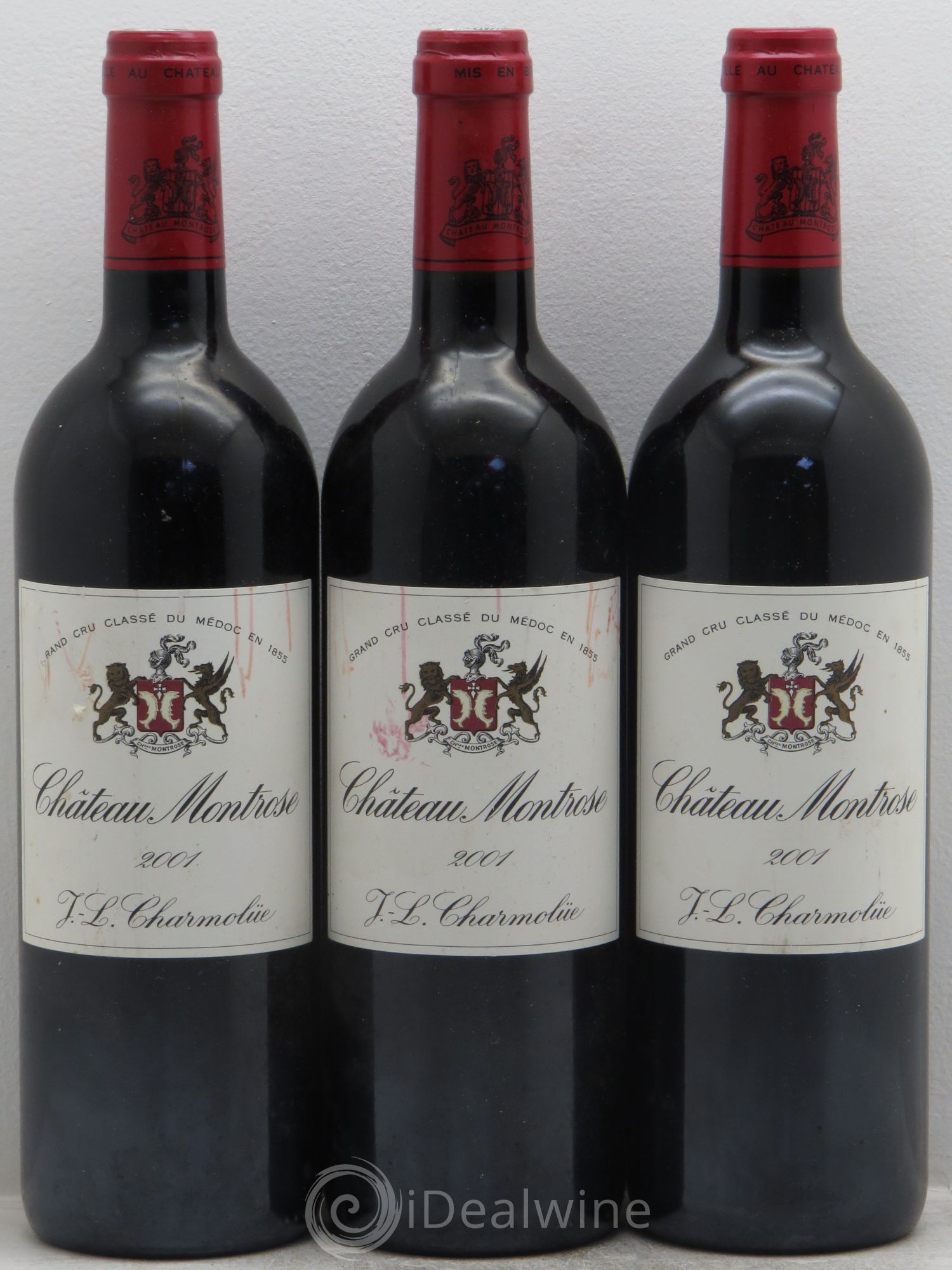 Château Montrose 2ème Grand Cru Classé 2001 - Lot de 3 bouteilles - 0