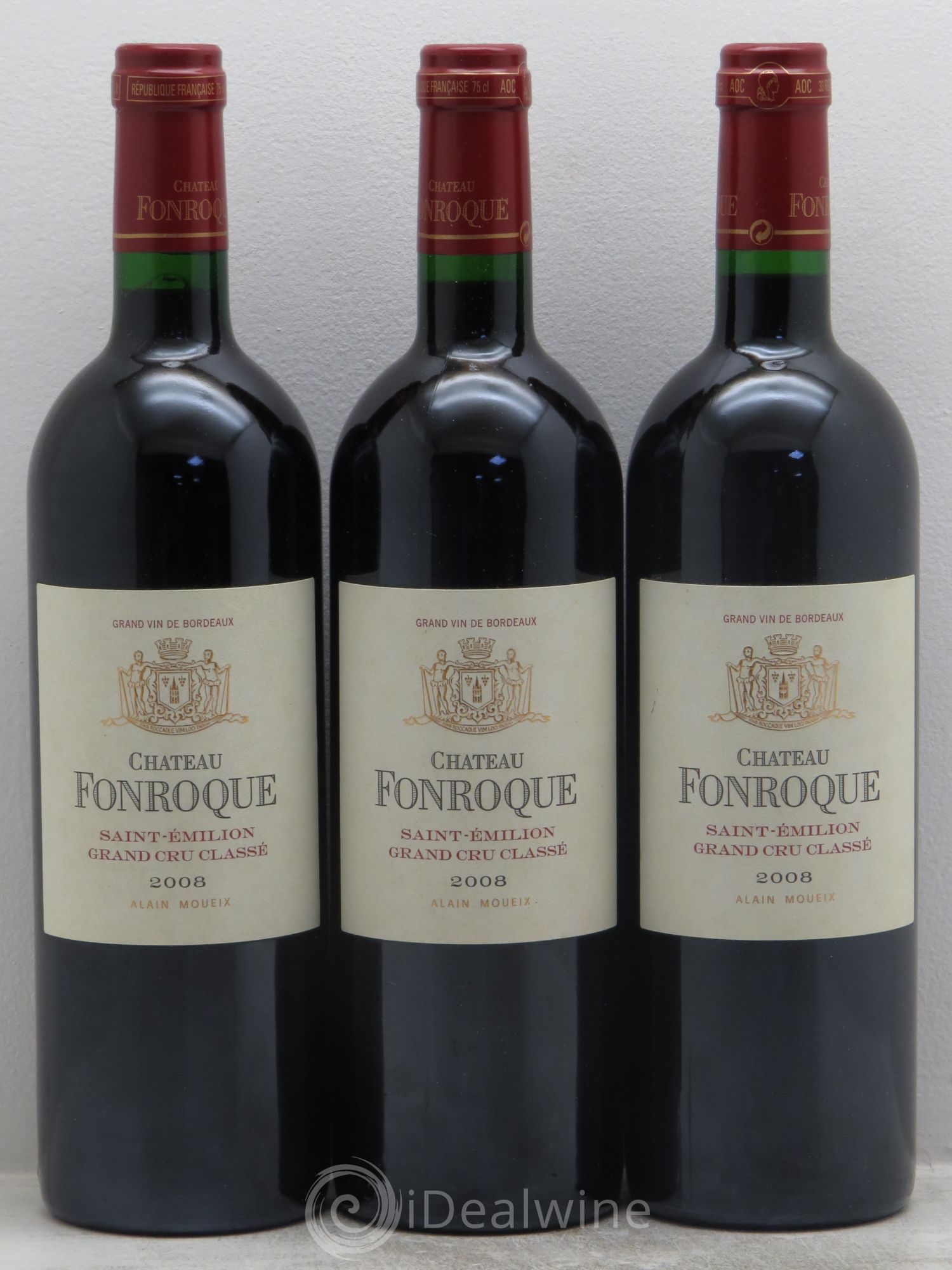 Château Fonroque Grand Cru Classé 2008 - Lot de 3 bouteilles - 0