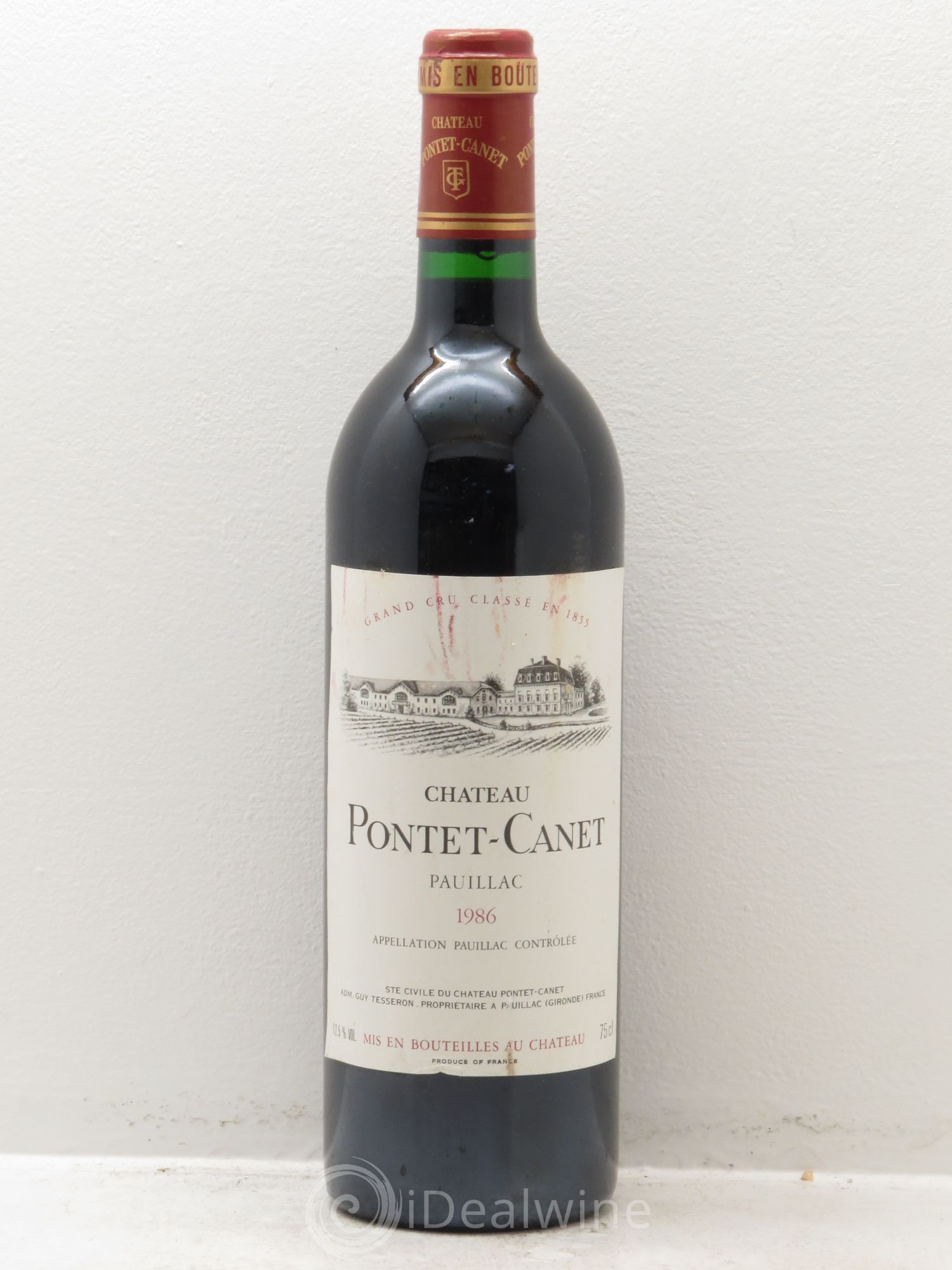 Château Pontet Canet 5ème Grand Cru Classé 1986 - Lot de 1 bouteille - 0
