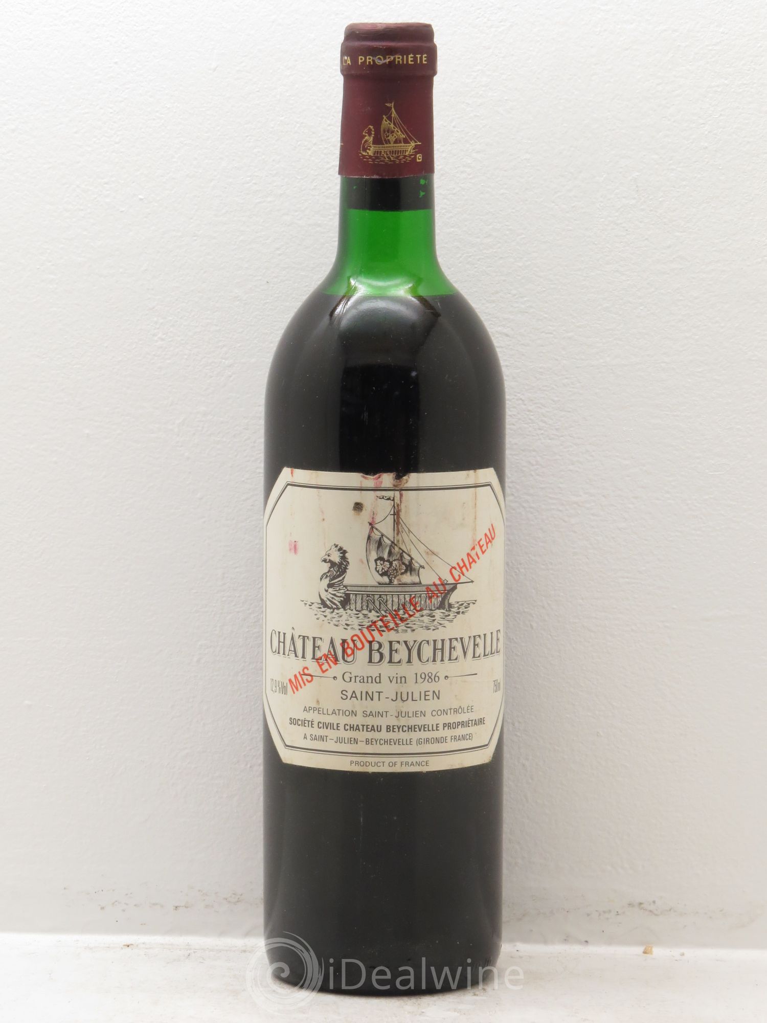 Château Beychevelle 4ème Grand Cru Classé 1986 - Lot de 1 bouteille - 0