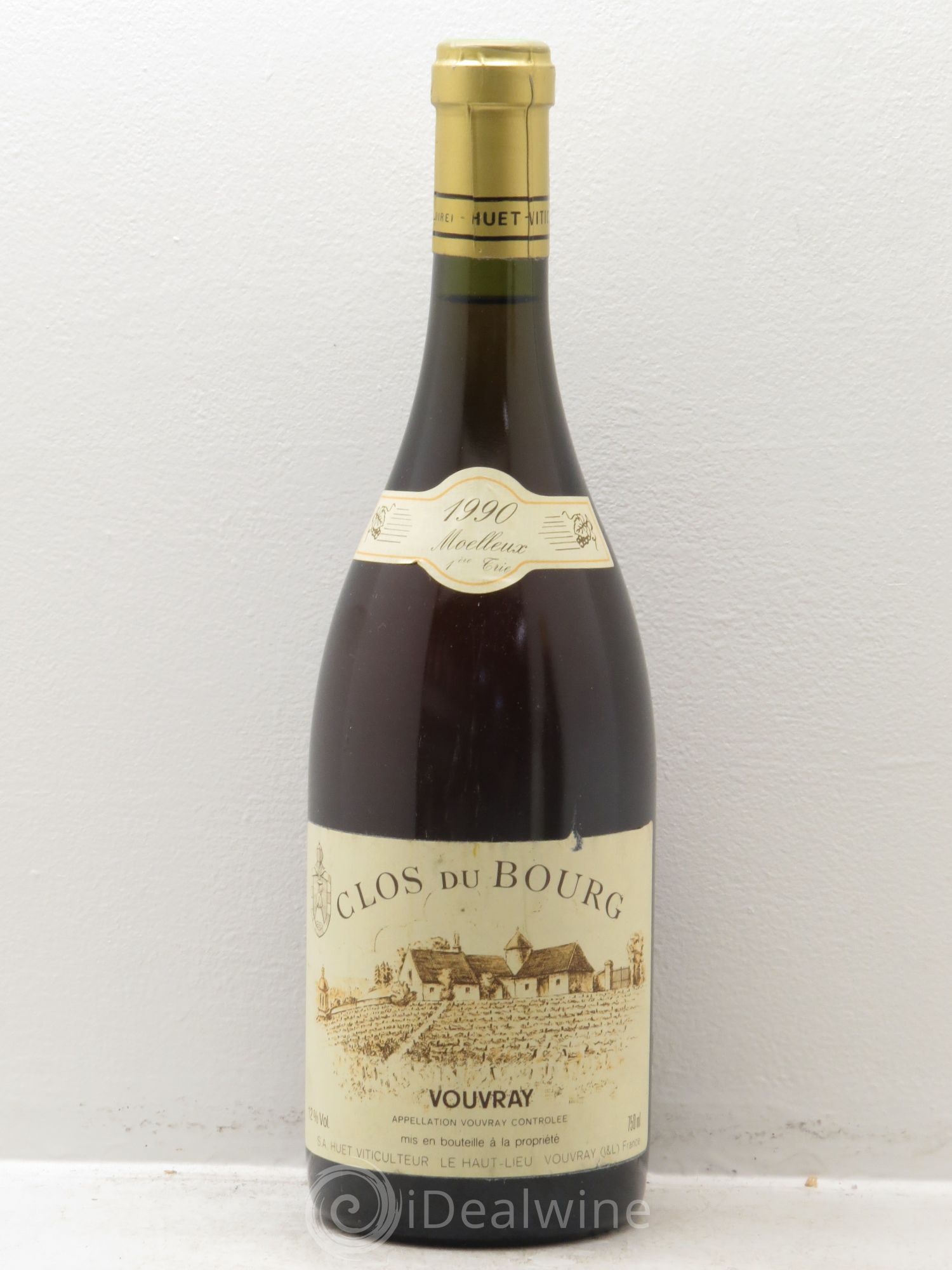 Vouvray Clos du Bourg Moelleux 1ère trie Domaine Huet 1990 - Lotto di 1 bottiglia - 0
