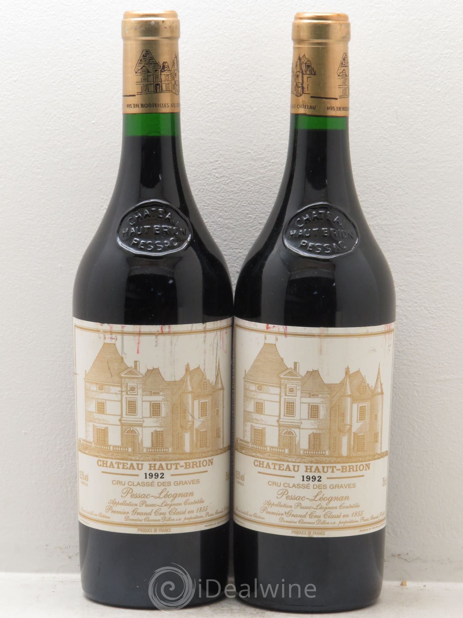 Château Haut Brion 1er Grand Cru Classé 1992 - Lot de 2 bouteilles - 0