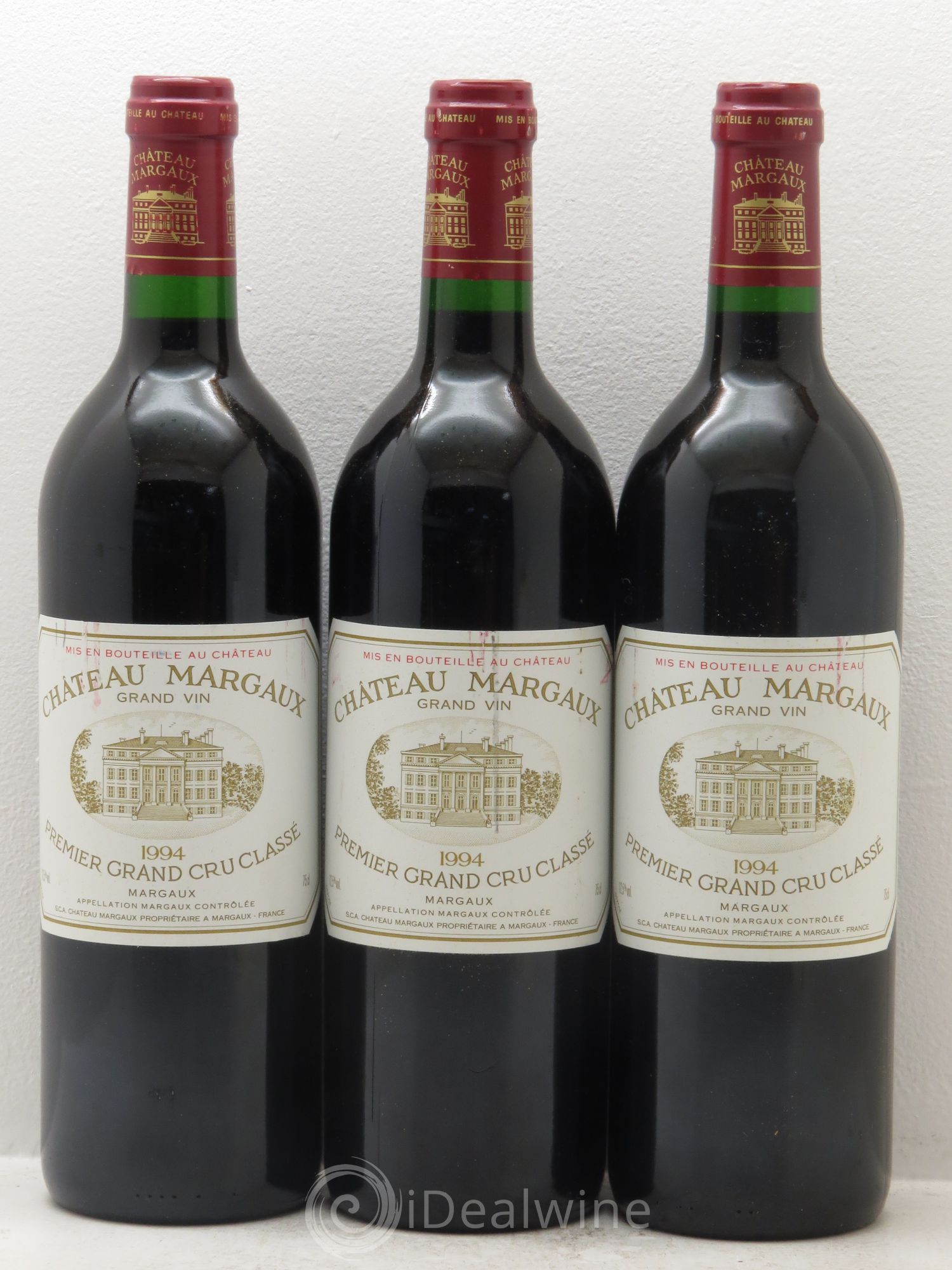 Château Margaux 1er Grand Cru Classé 1994 - Lot de 3 bouteilles - 0