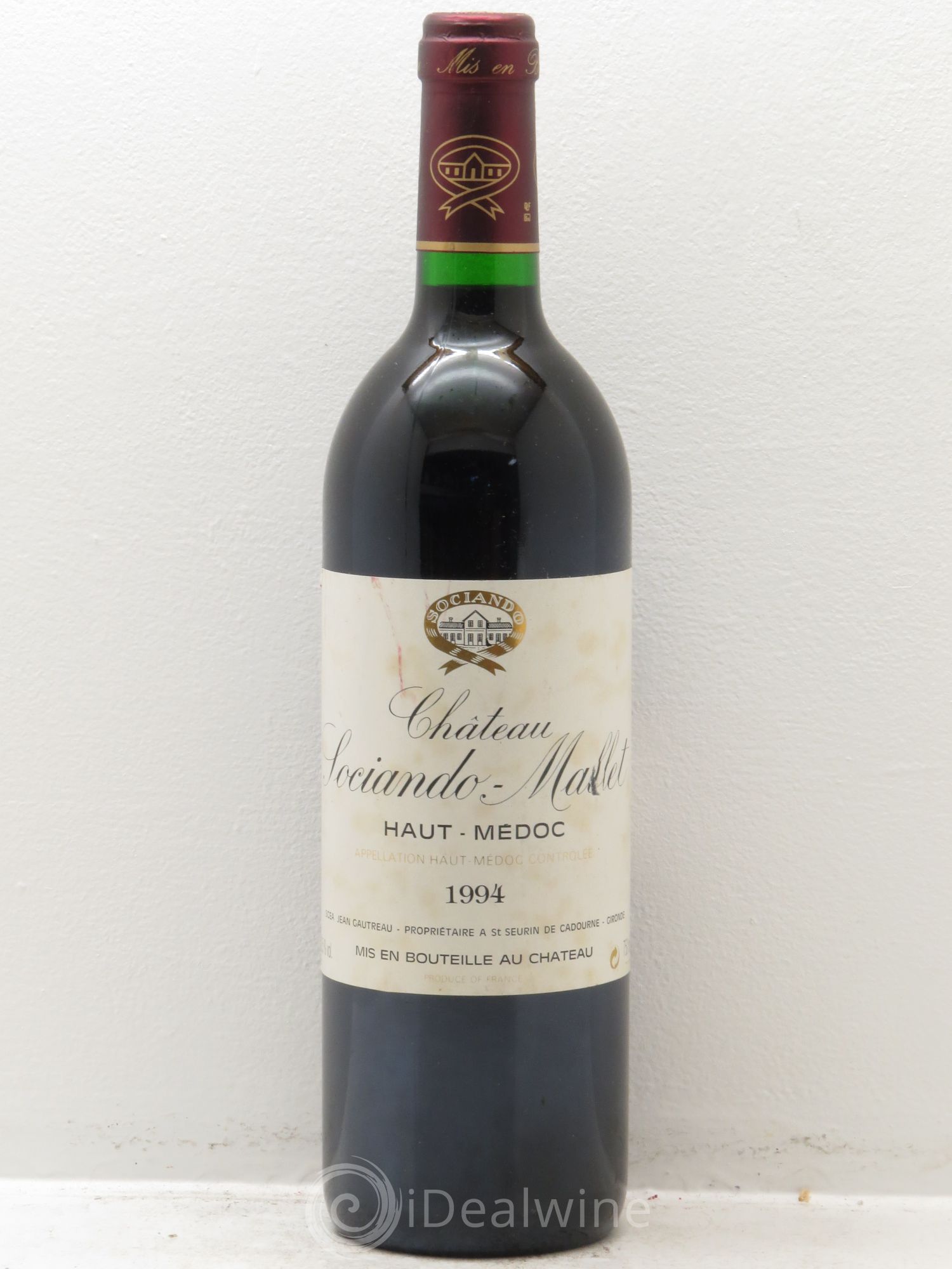 Château Sociando Mallet 1994 - Lot de 1 bouteille - 0