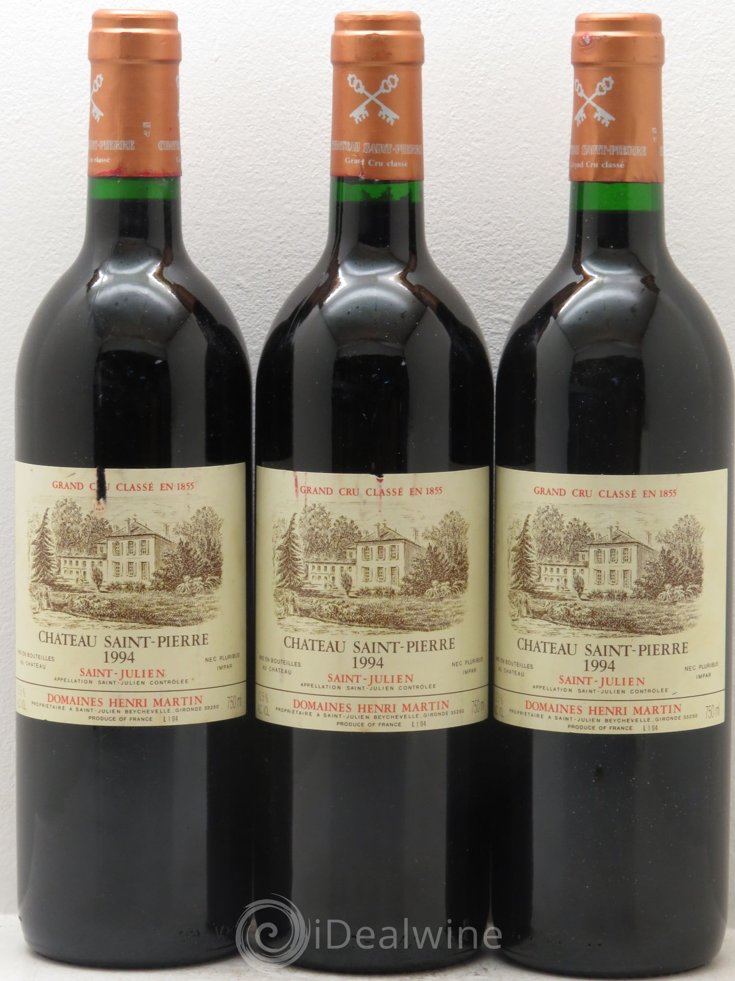 Château Saint-Pierre 4ème Grand Cru Classé 1994 - Lot de 3 bouteilles - 0