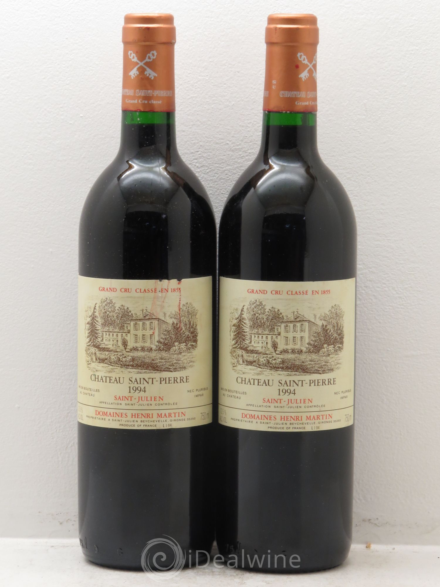 Château Saint-Pierre 4ème Grand Cru Classé 1994 - Lot de 2 bouteilles - 0