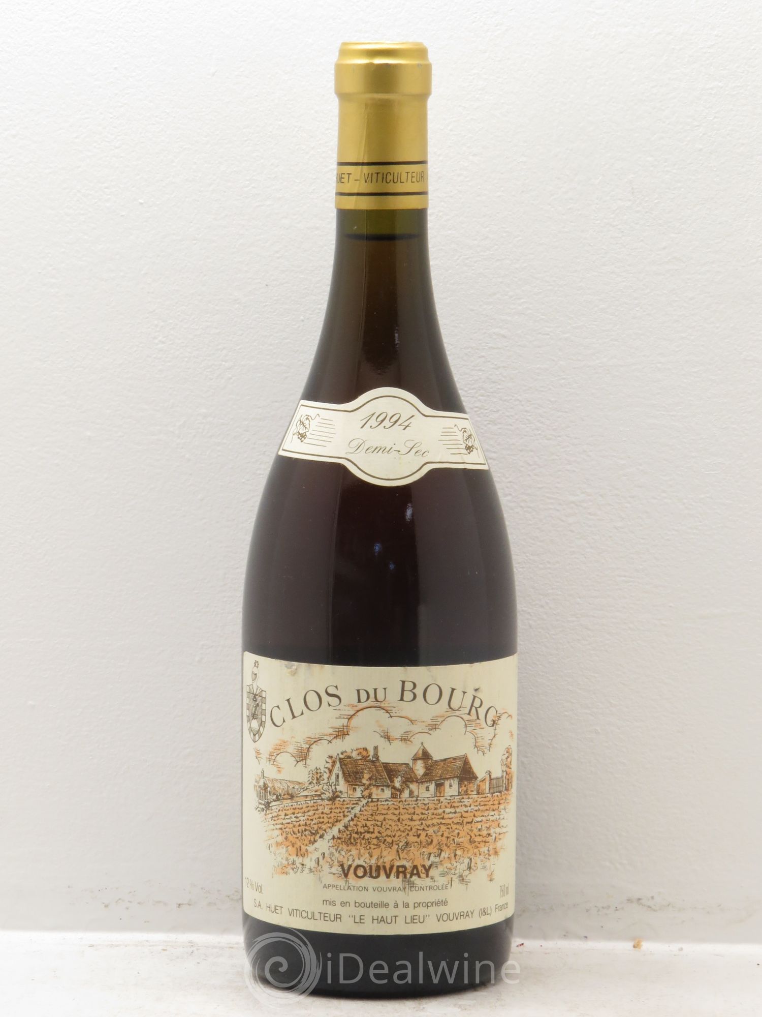 Vouvray Clos du Bourg Demi-Sec Domaine Huet 1994 - Lot de 1 bouteille - 0
