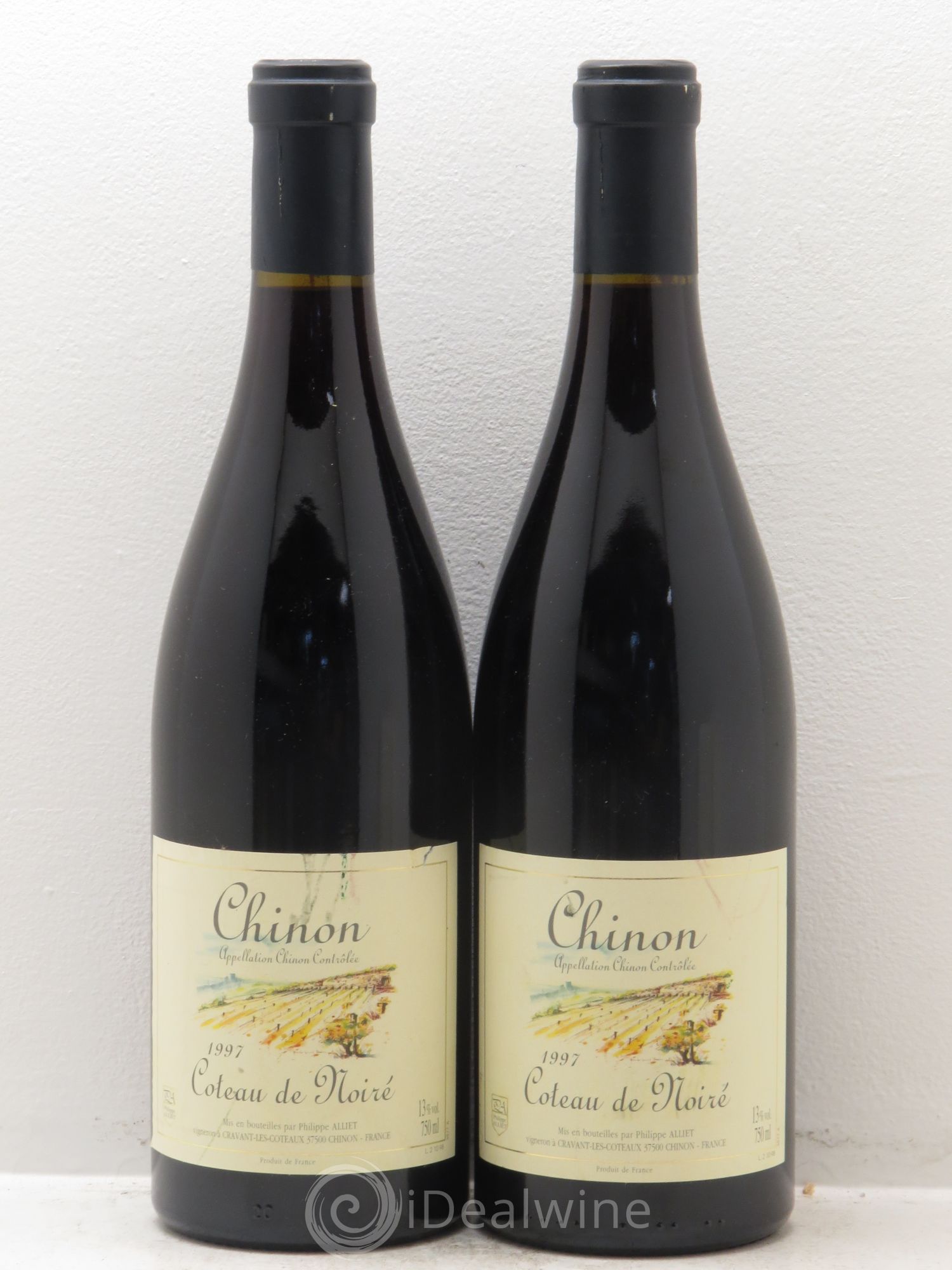 Chinon Coteau de Noiré Philippe Alliet 1997 - Lot de 2 bouteilles - 0