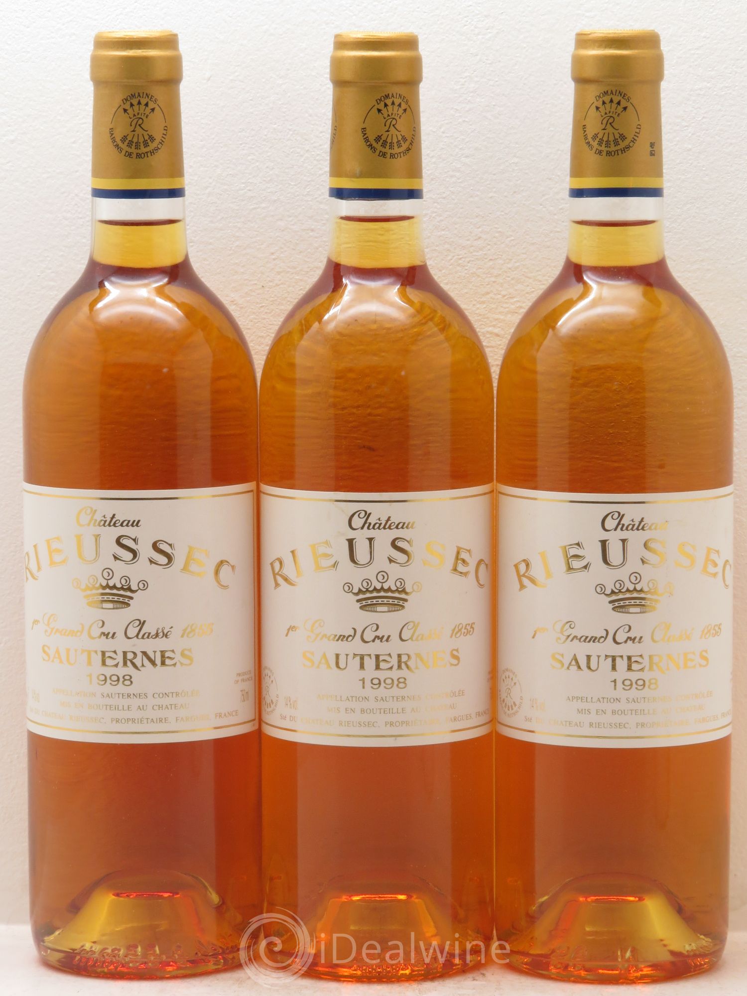 Château Rieussec 1er Grand Cru Classé 1998 - Lotto di 3 bottiglie - 0