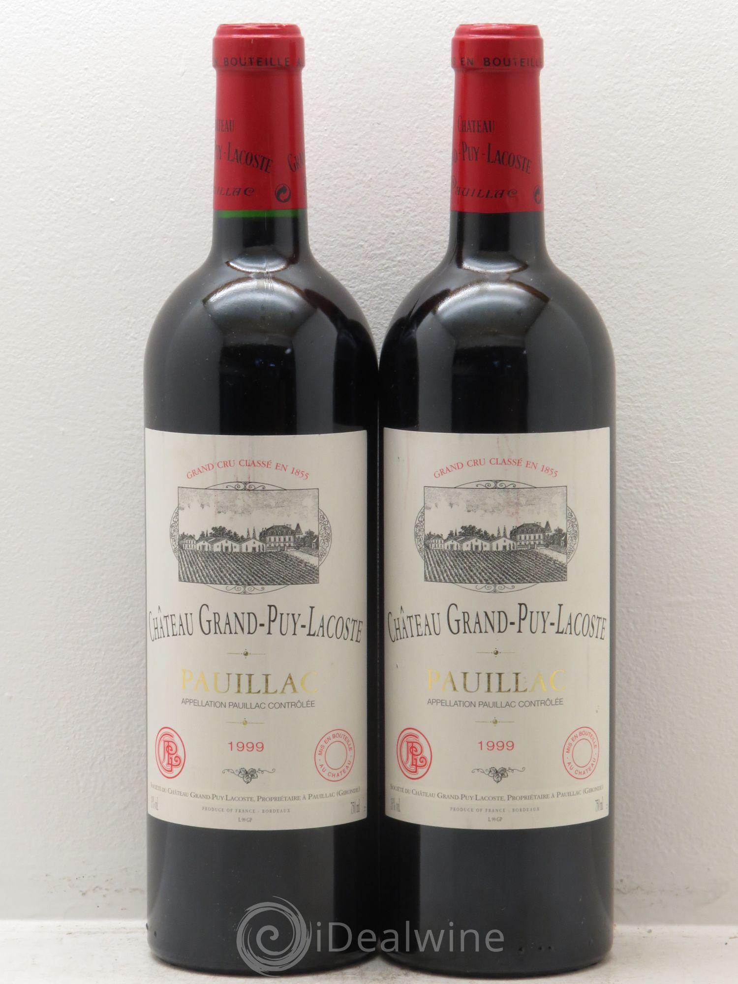 Château Grand Puy Lacoste 5ème Grand Cru Classé 1999 - Lot de 2 bouteilles - 0