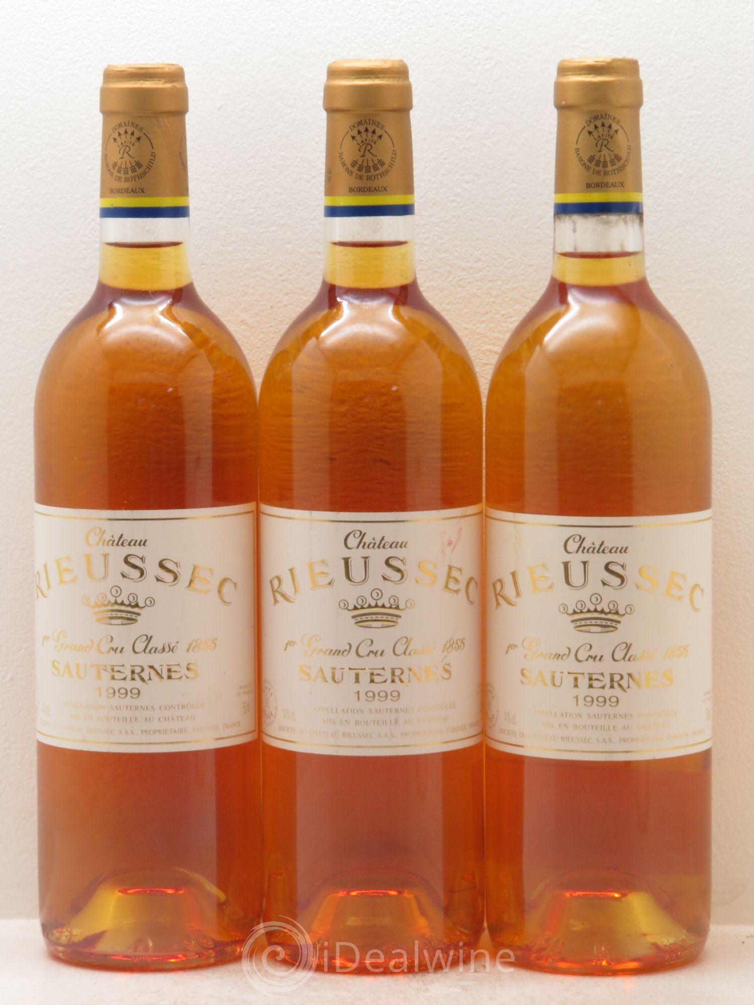 Château Rieussec 1er Grand Cru Classé 1999 - Lotto di 3 bottiglie - 0