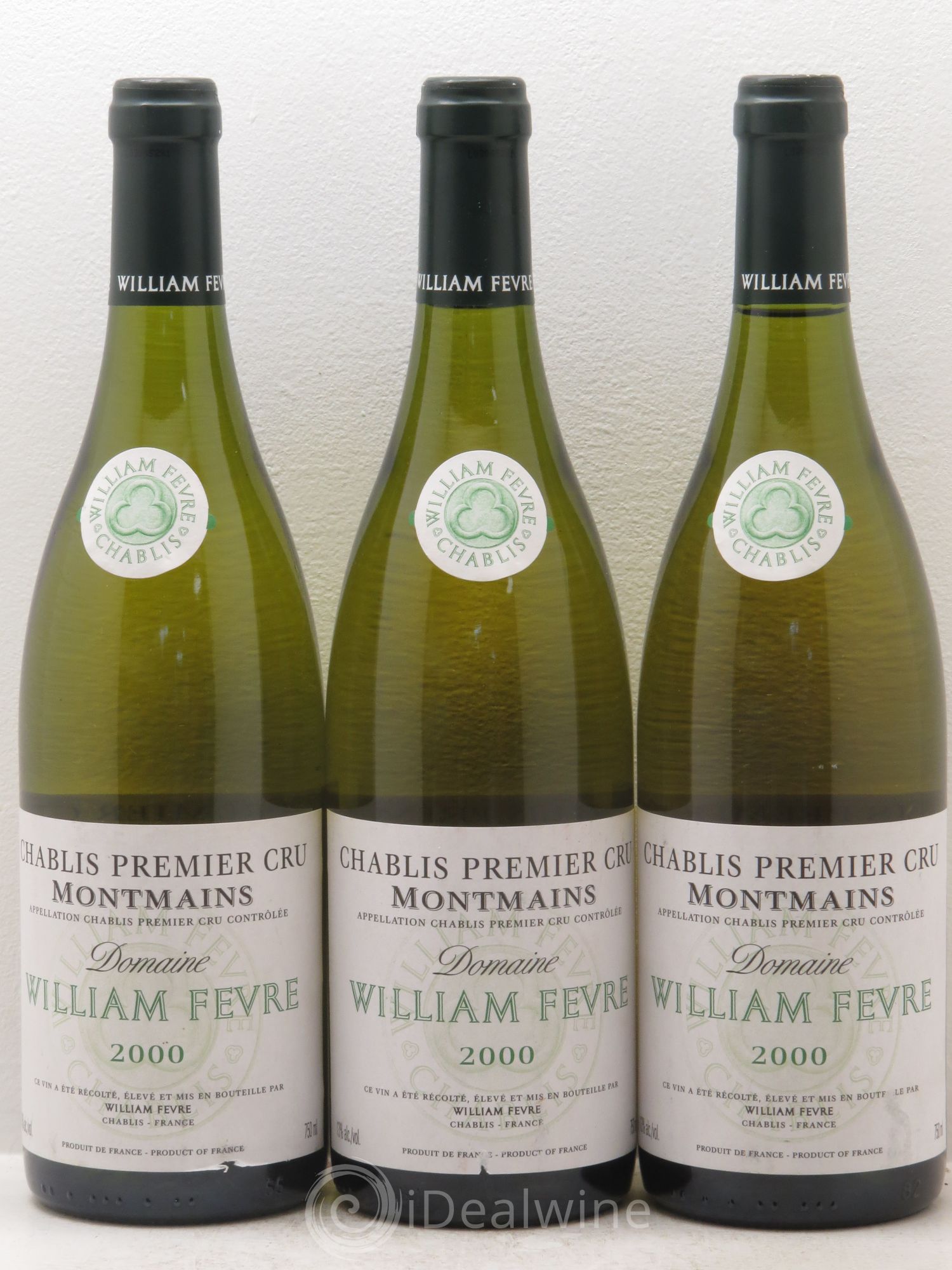 Chablis 1er Cru Montmains William Fèvre 2000 - Lot de 3 bouteilles - 0