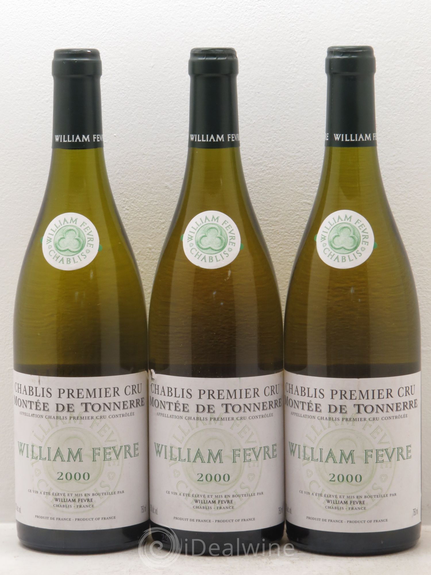 Chablis 1er Cru Montée de Tonnerre William Fèvre 2000 - Lot de 3 bouteilles - 0