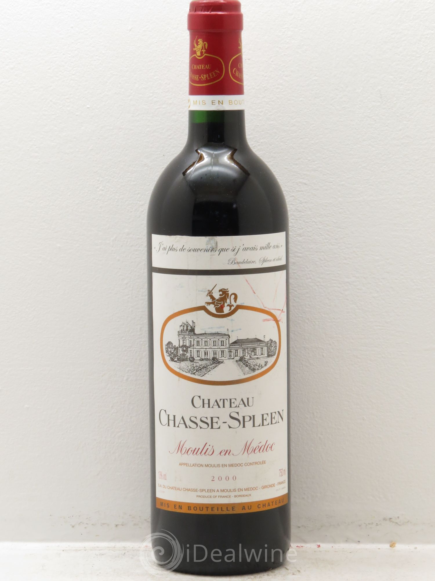 Château Chasse Spleen 2000 - Lot de 1 bouteille - 0