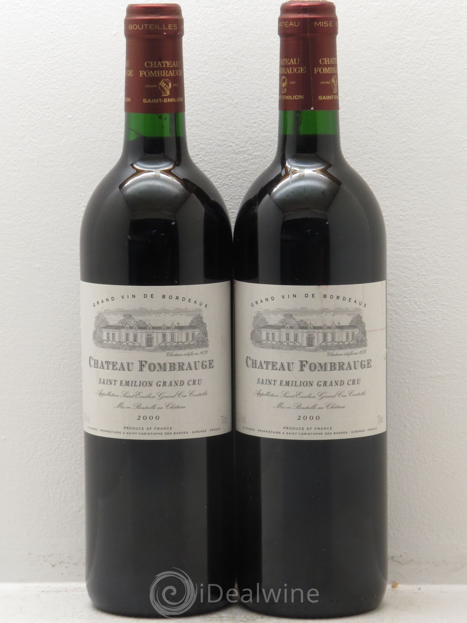 Château Fombrauge Grand Cru Classé 2000 - Lot de 2 bouteilles - 0