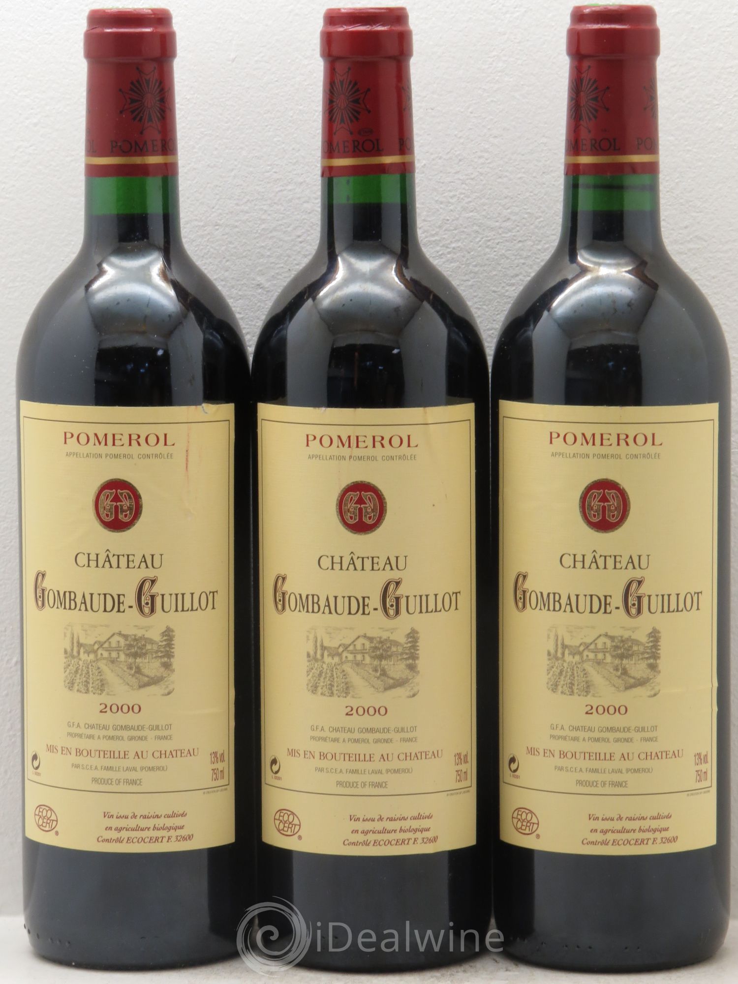 Château Gombaude Guillot 2000 - Lot de 3 bouteilles - 0