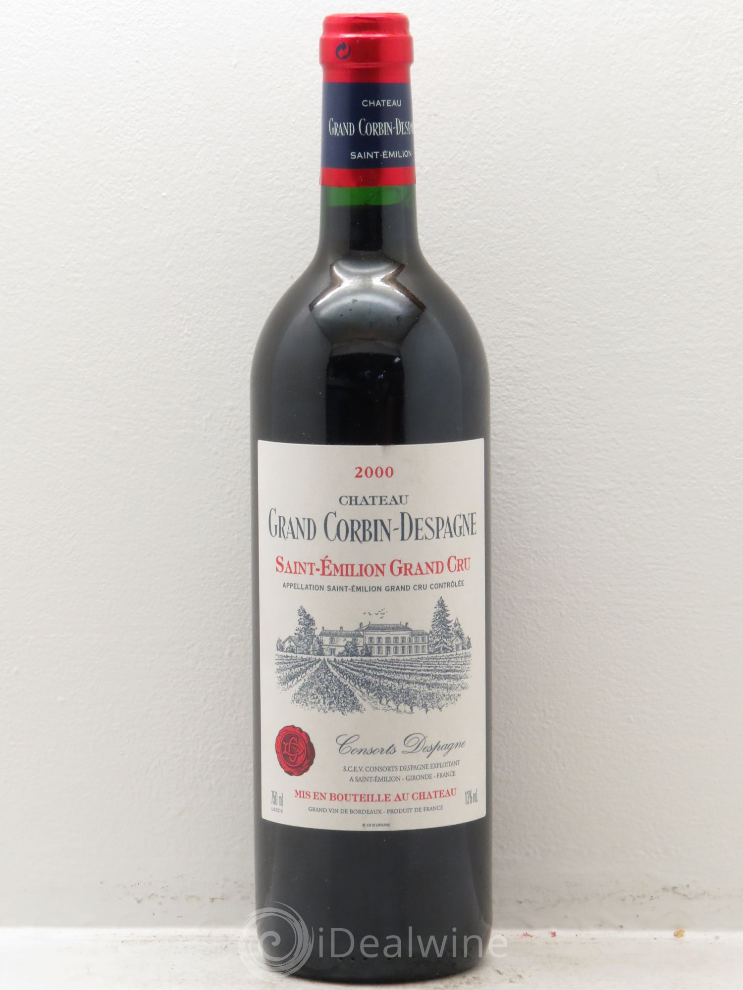 Château Grand Corbin Despagne Grand Cru Classé 2000 - Lot de 1 bouteille - 0